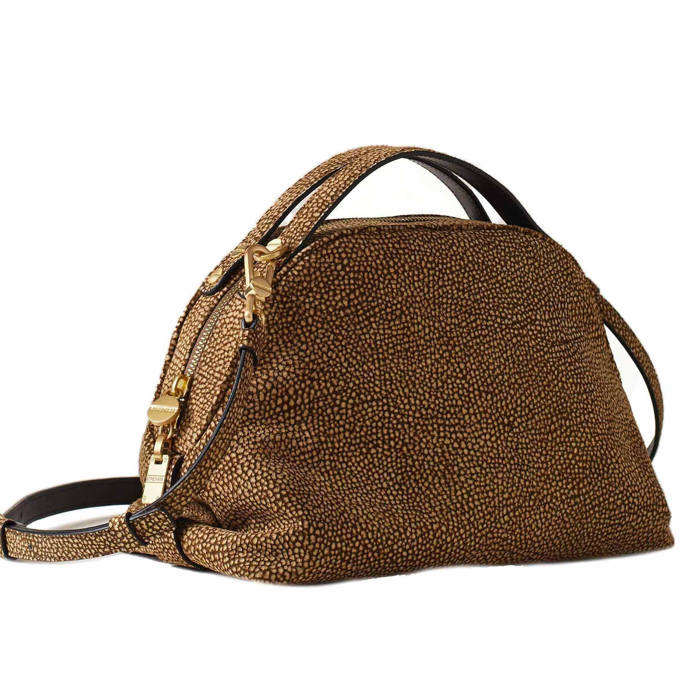 Borbonese borsa a mano sexy large in camoscio da donna