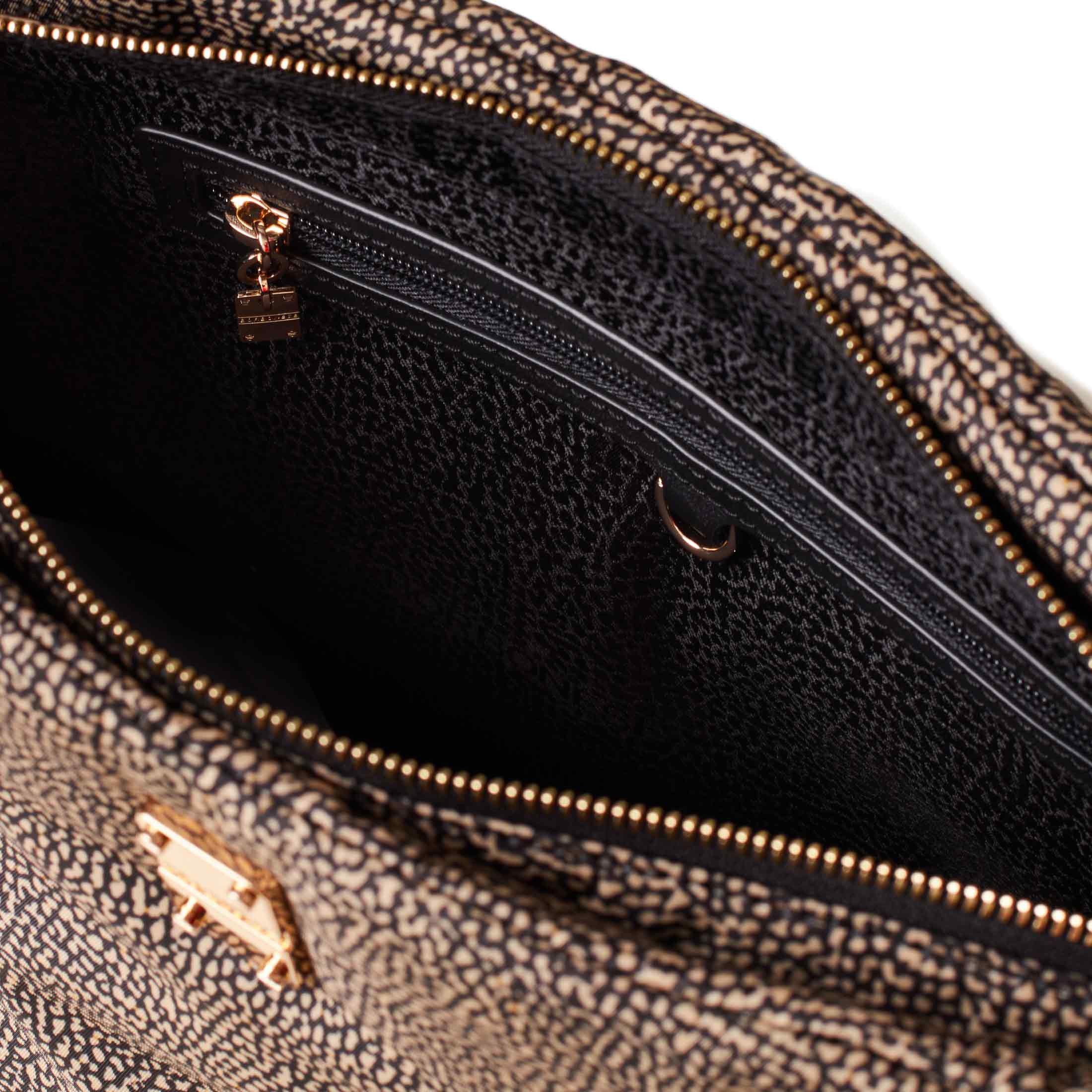 Borbonese borsa shopping cahier medium in nylon da donna