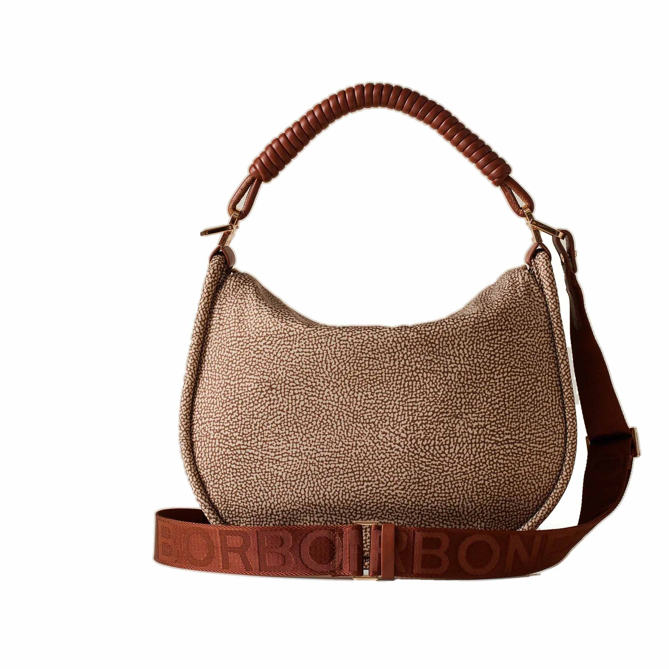 Borbonese hobo horseback medium in tessuto riciclato op da donna