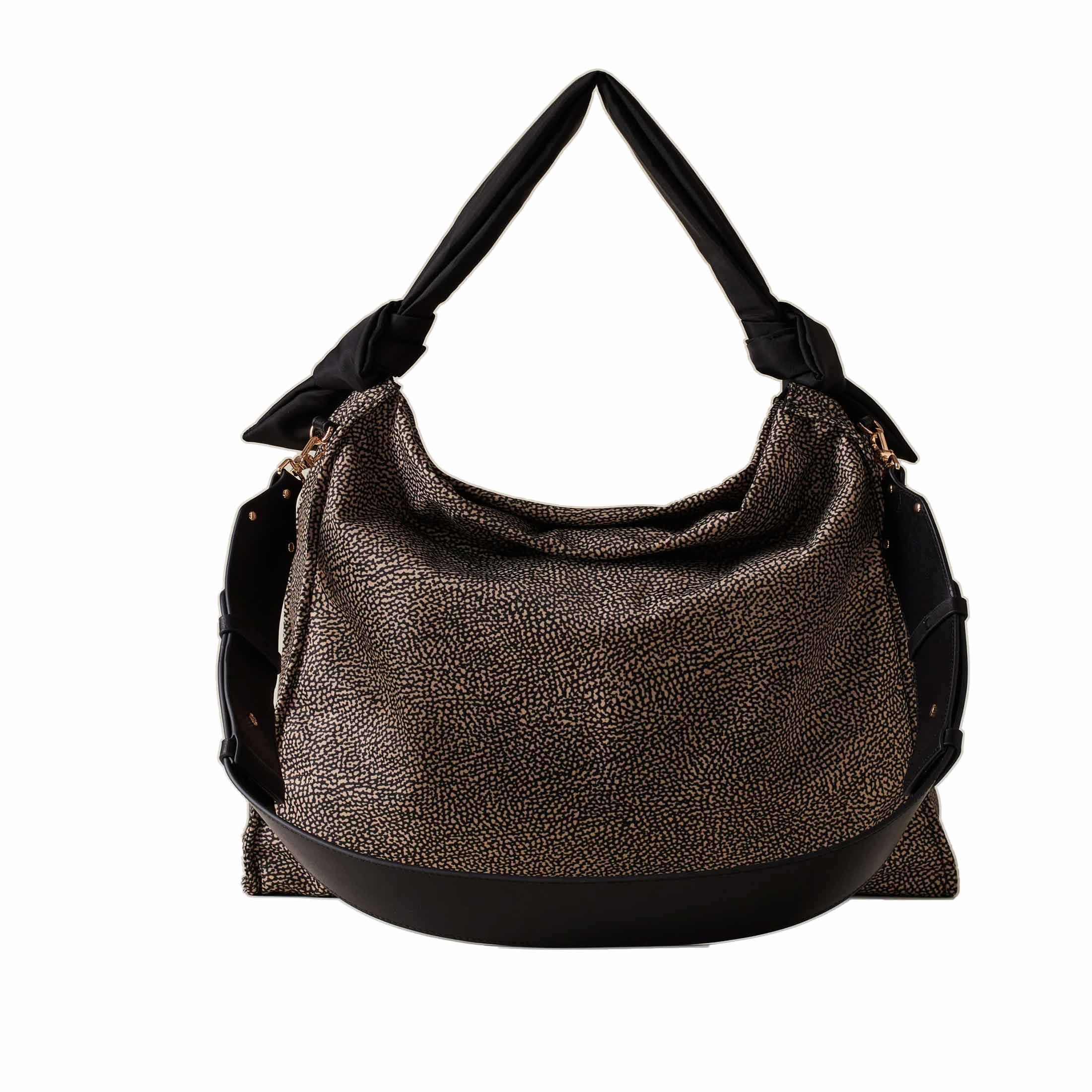 Borbonese hobo lover large in tessuto riciclato op da donna
