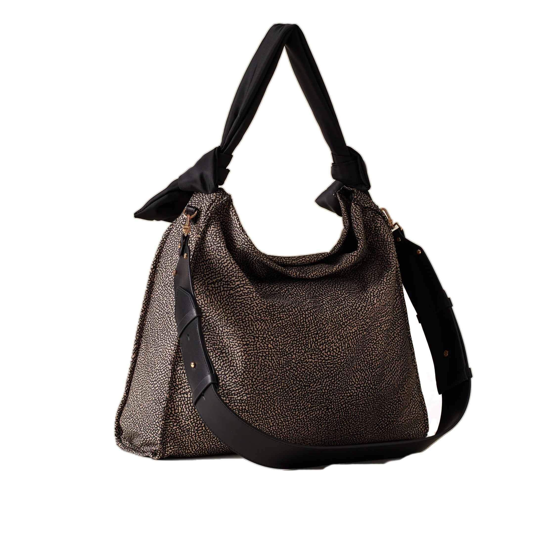 Borbonese hobo lover large in tessuto riciclato op da donna