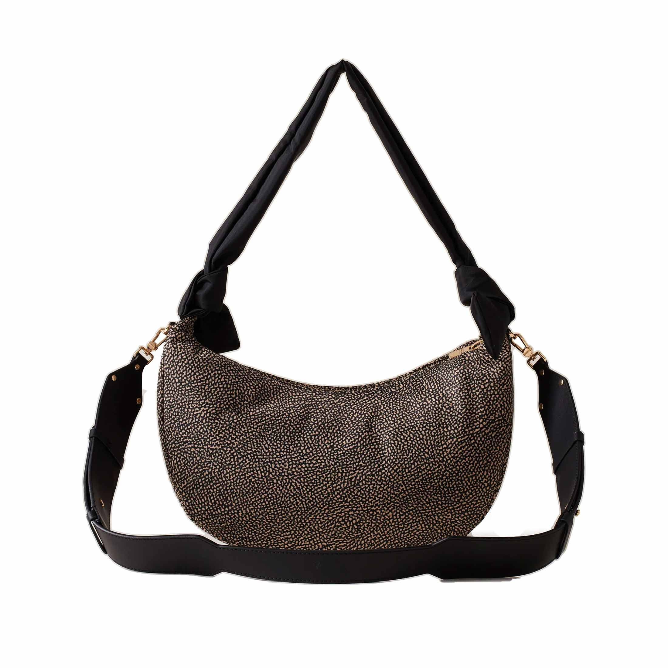 Borbonese hobo lover medium in tessuto riciclato op da donna