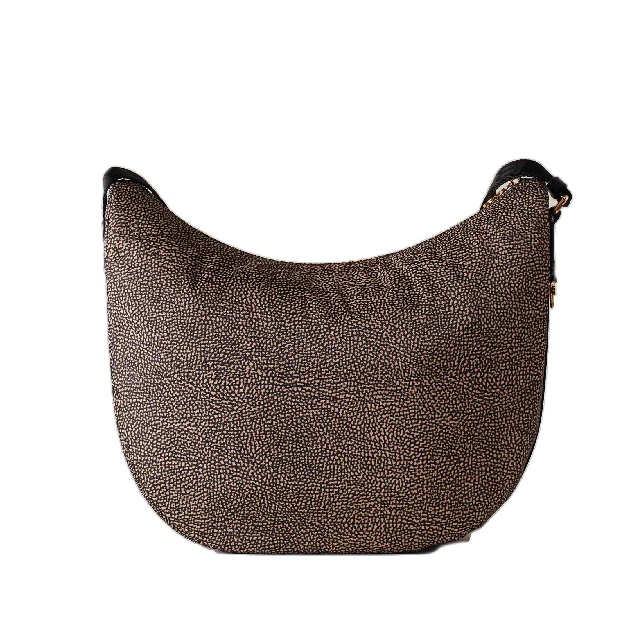 Borbonese luna bag medium in nylon op riciclato e pelle da donna