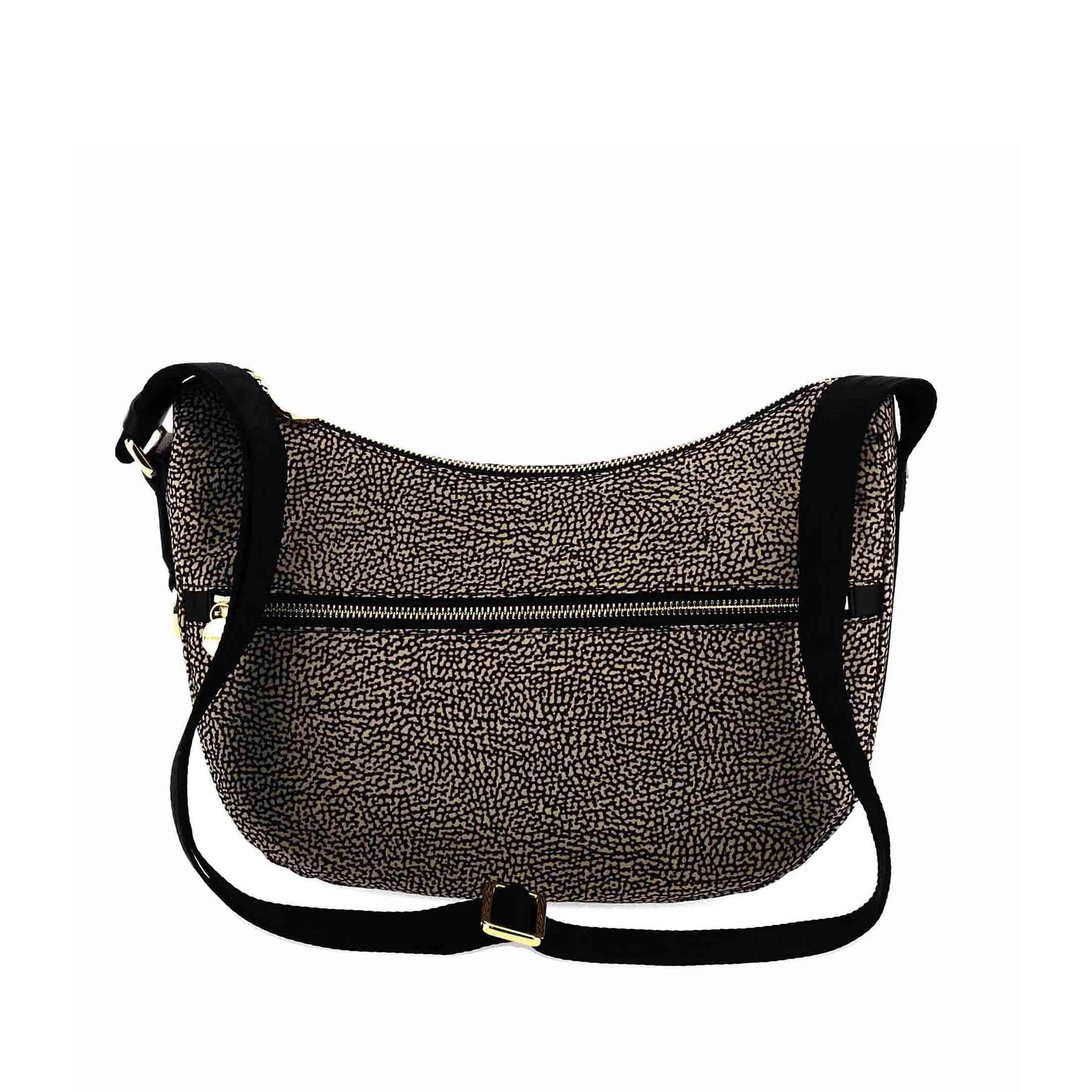 Borbonese luna bag small in nylon op riciclato e pelle da donna
