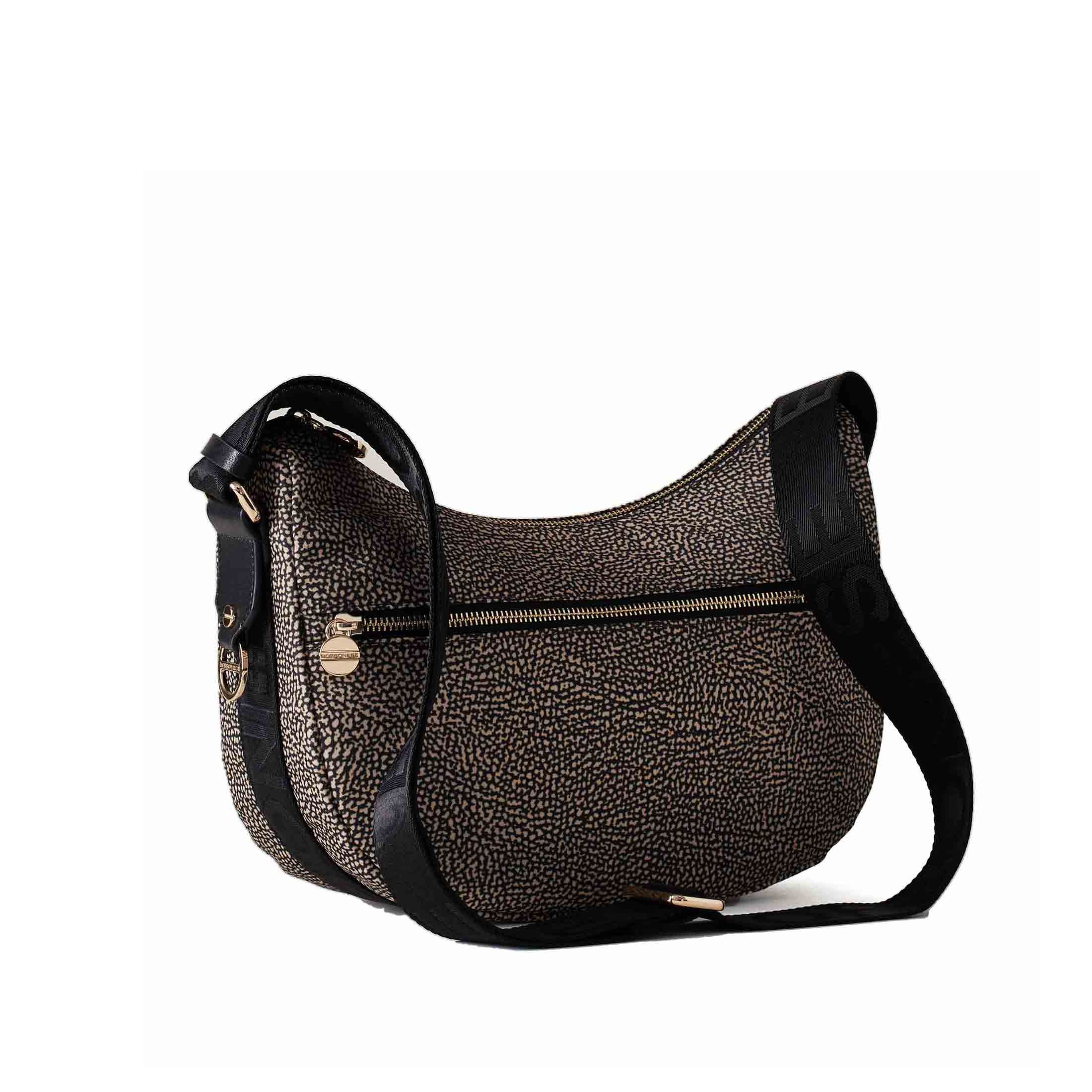 Borbonese luna bag small in nylon op riciclato e pelle da donna