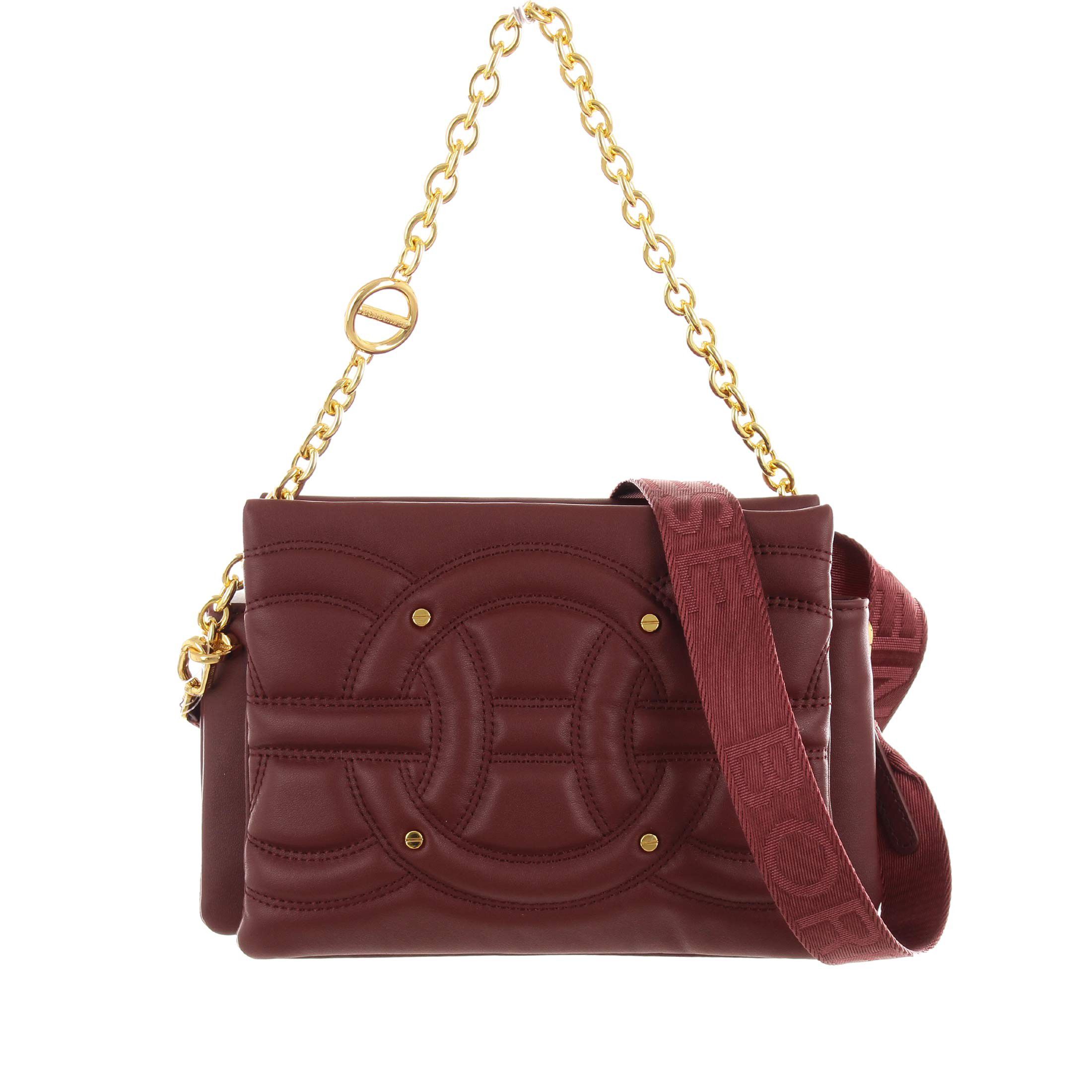Borbonese mini borsa cross over trifolder in pelle  da donna
