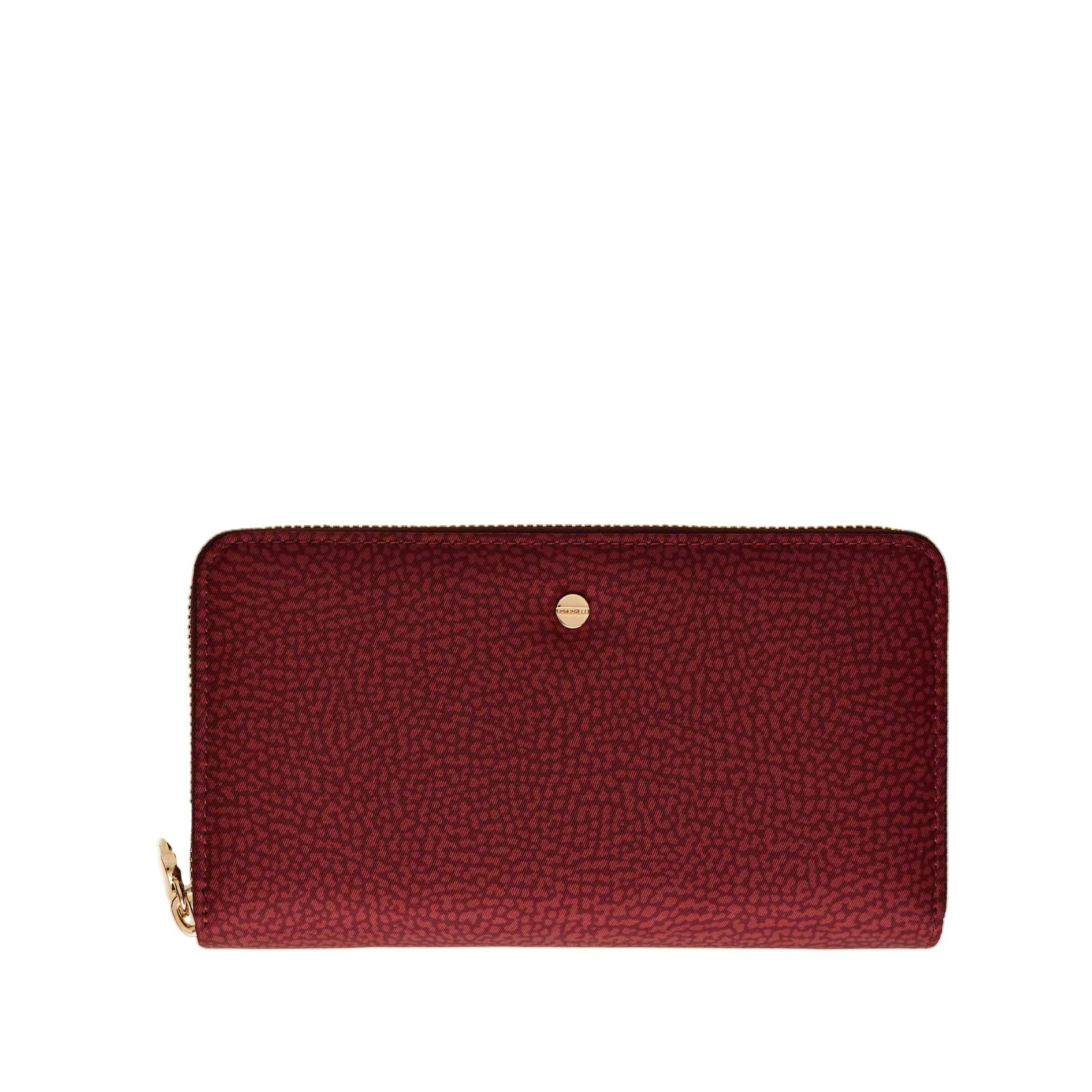 Borbonese portafoglio large zip around in nylon da donna