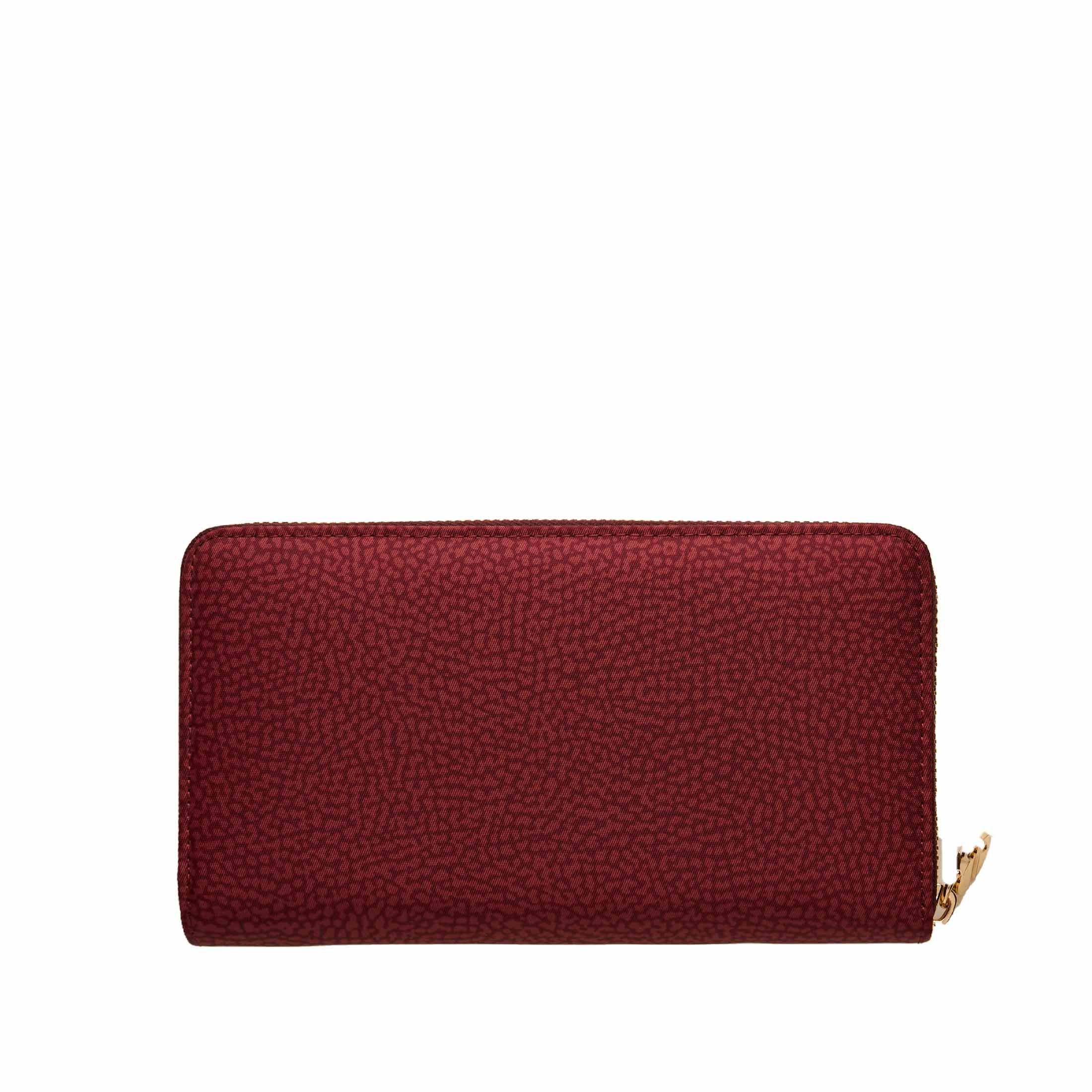 Borbonese portafoglio large zip around in nylon da donna