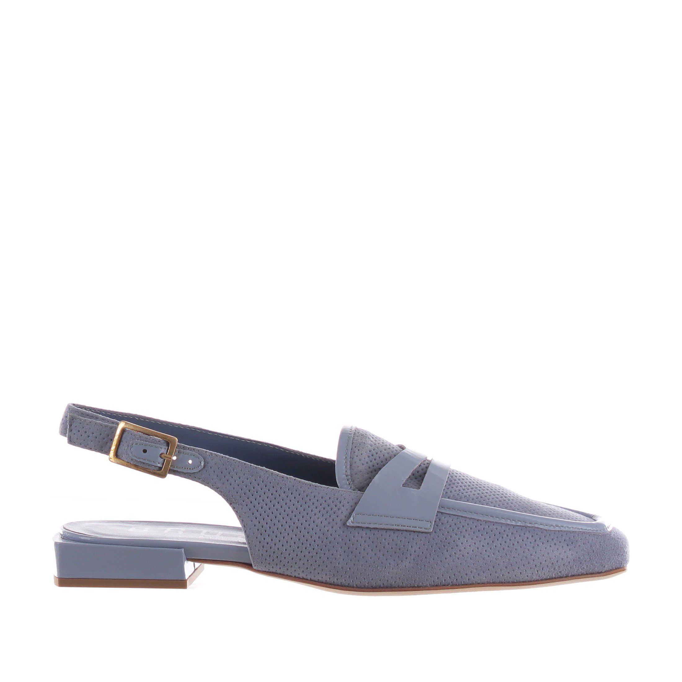 Bruglia ballerina slingback in camoscio traforato da donna