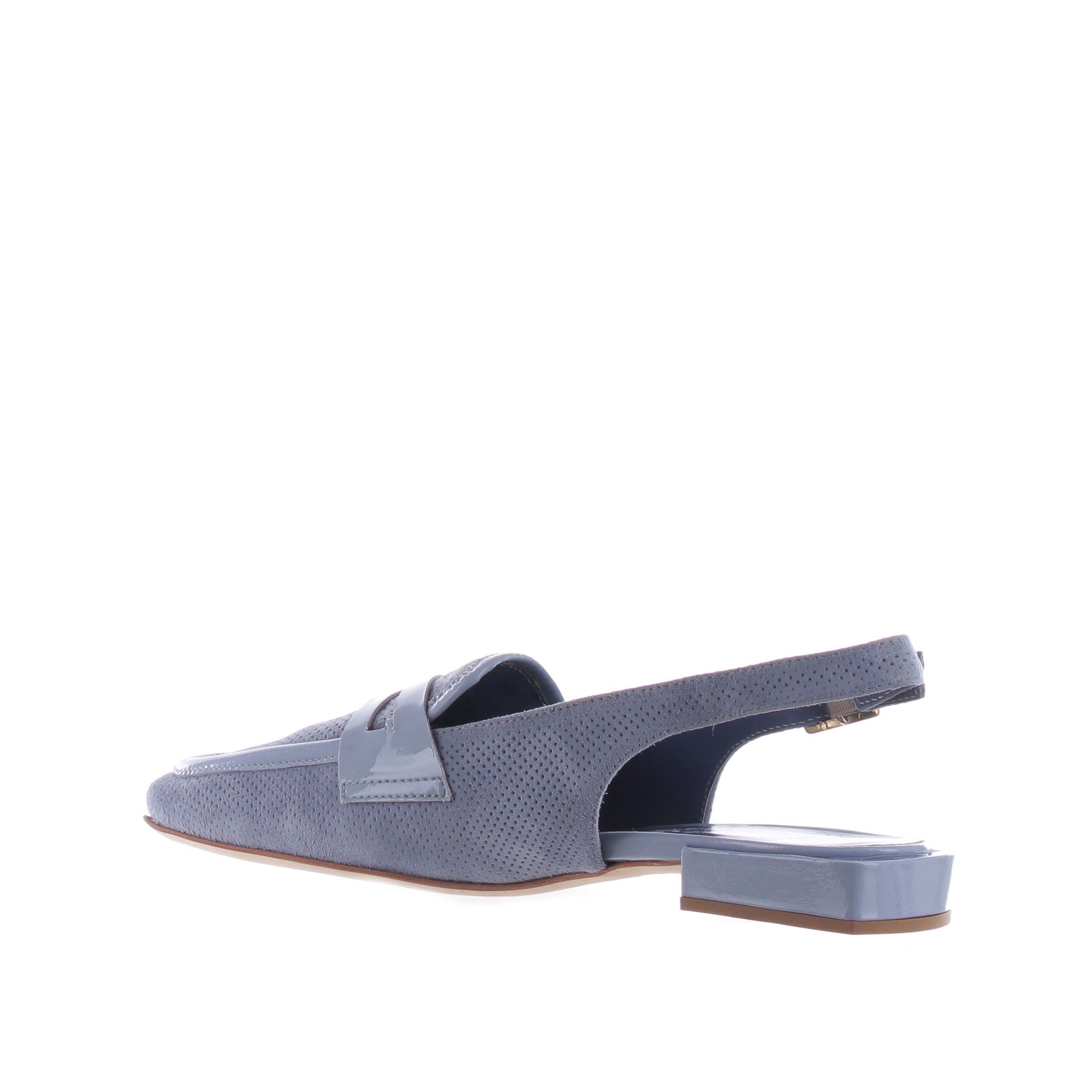 Bruglia ballerina slingback in camoscio traforato da donna