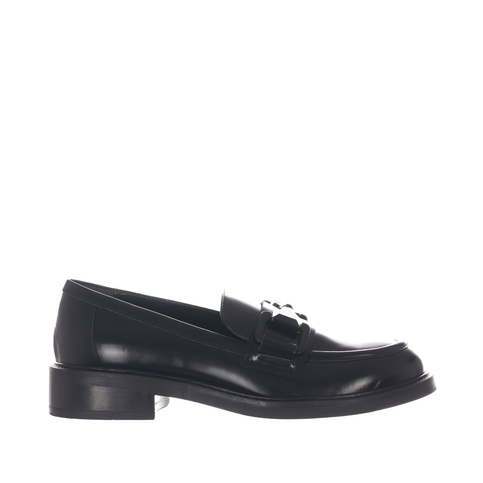 Bruglia milano mocassino in pelle con morsetto da donna