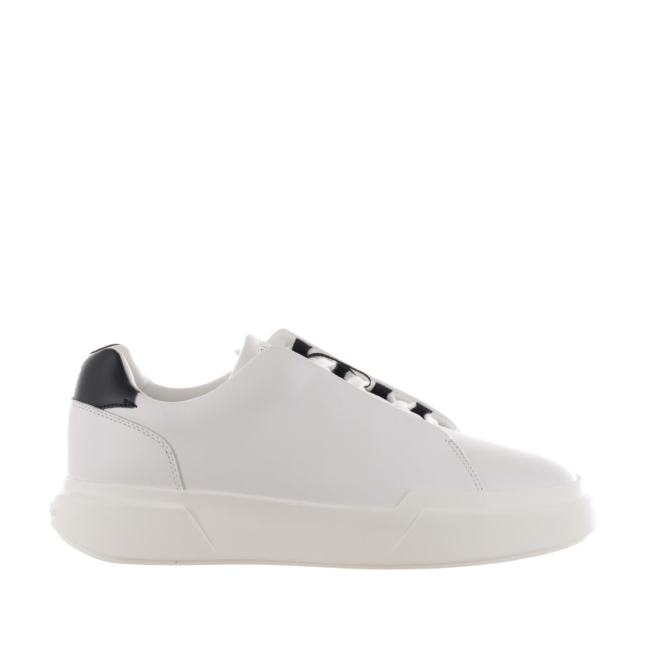 Calvin klein chunky sneaker cupsole hide laceup in pelle da uomo