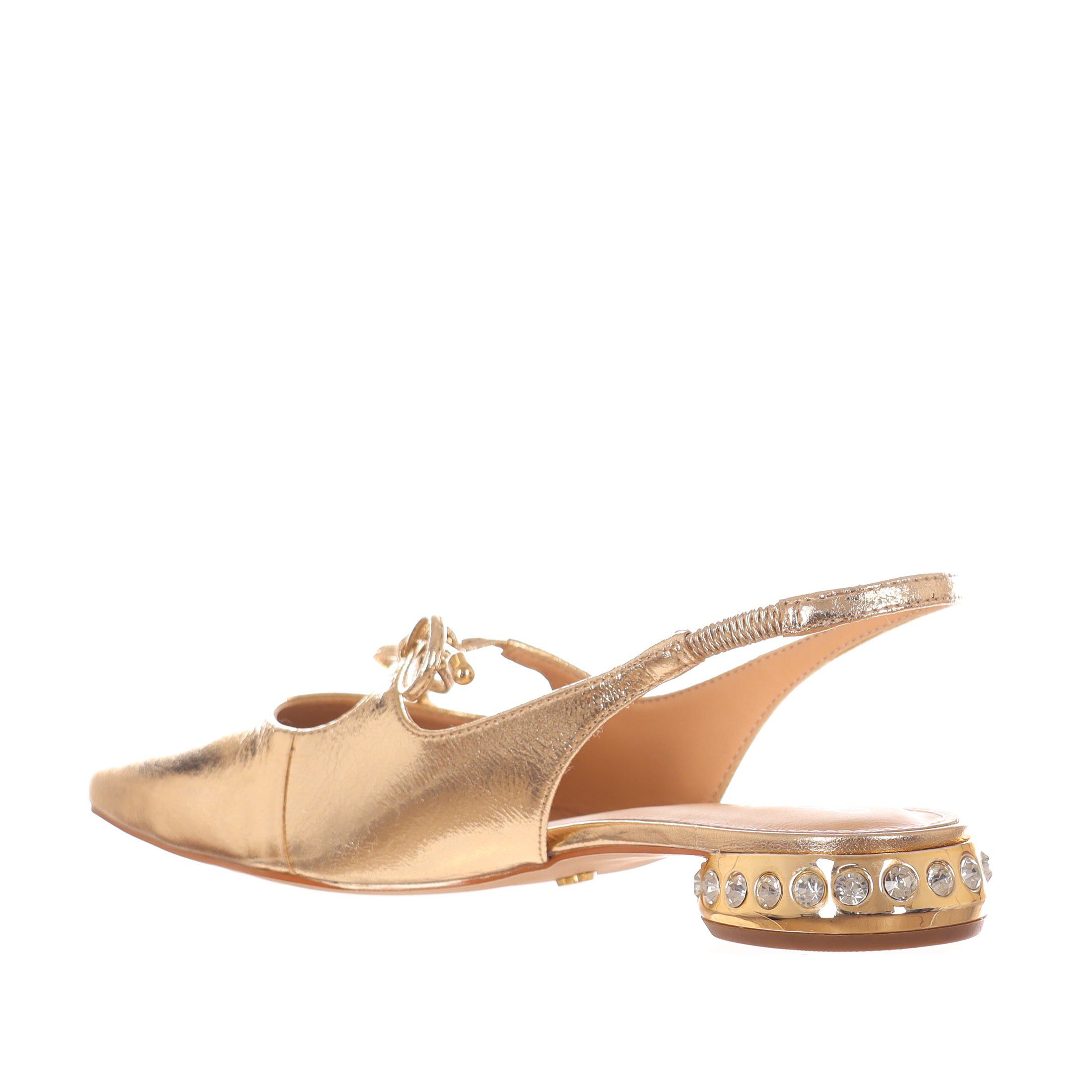 Cecconello ballerina a punta in pelle metal da donna