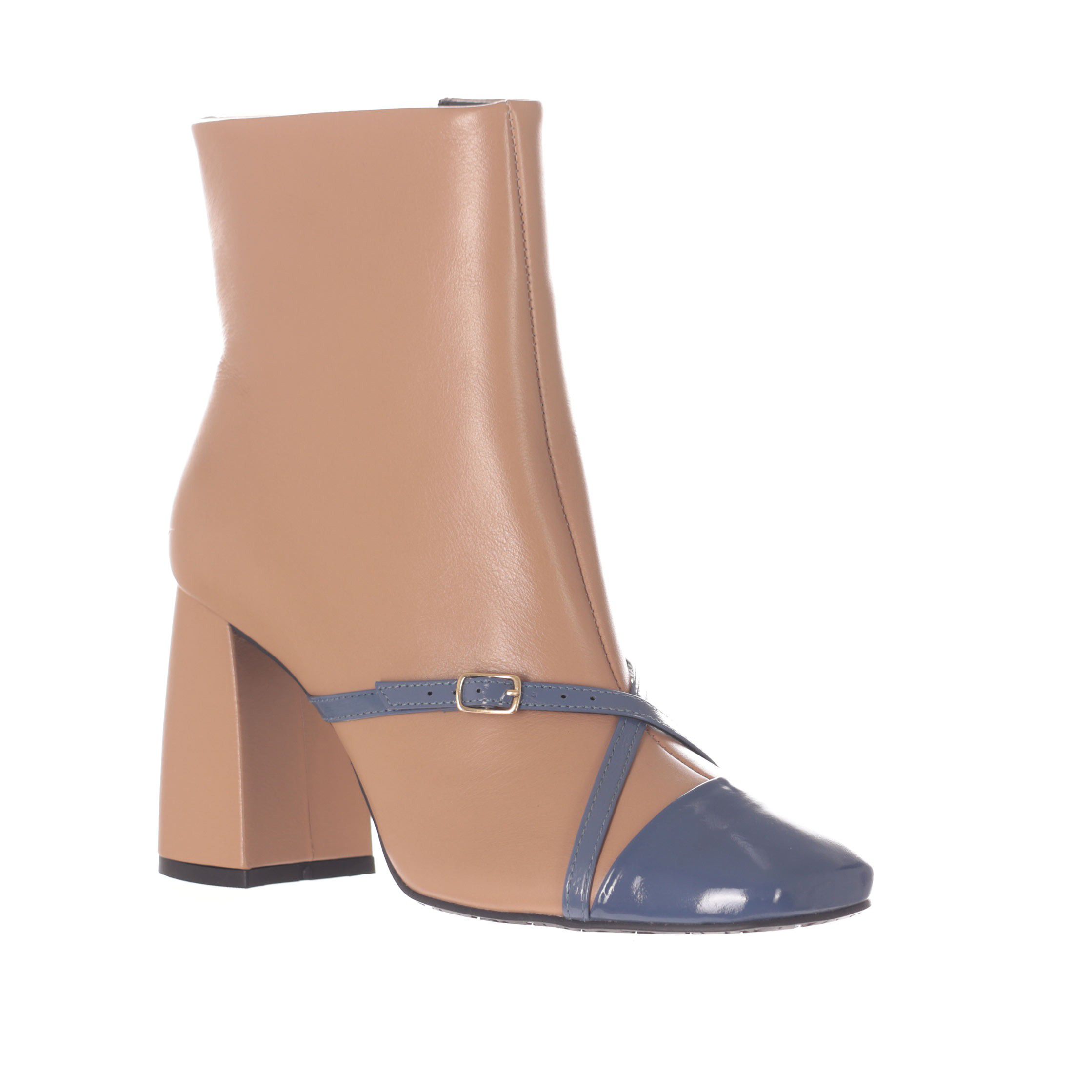 Cecconello stivaletto in pelle con punta a contrasto da donna