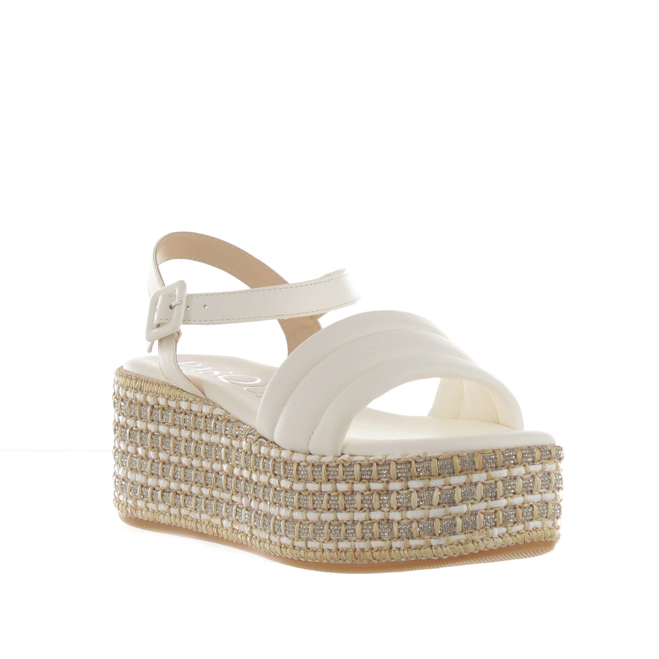 Chiara pasquini sandalo in pelle con strass da donna