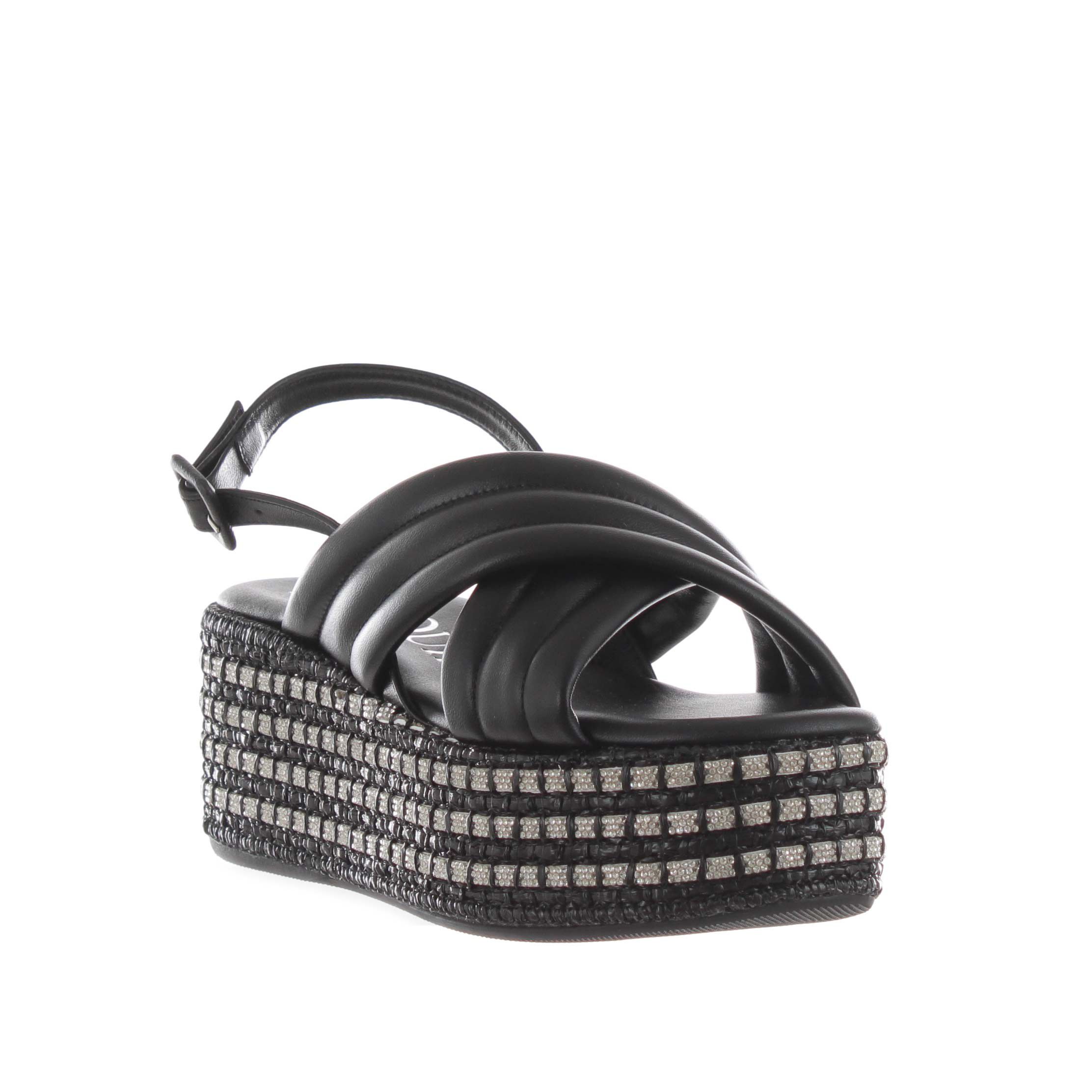 Chiara pasquini sandalo in pelle con strass da donna