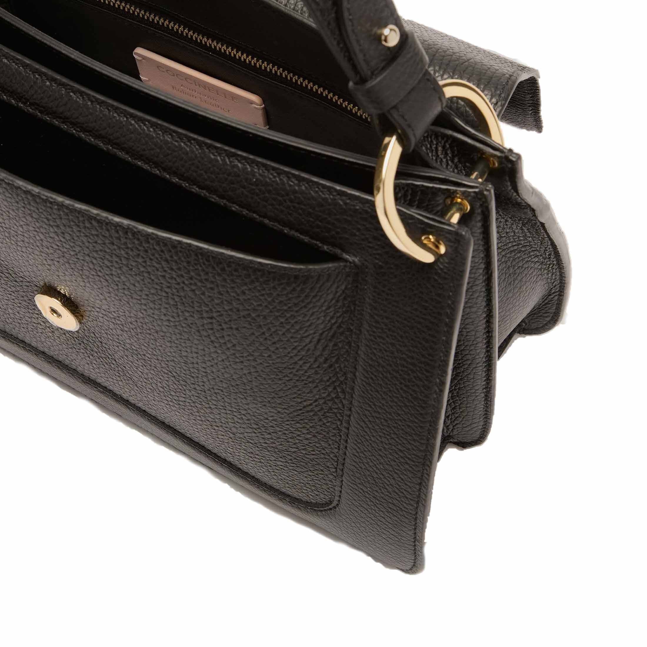 Coccinelle borsa a mano c-me medium in pelle con grana  da donna