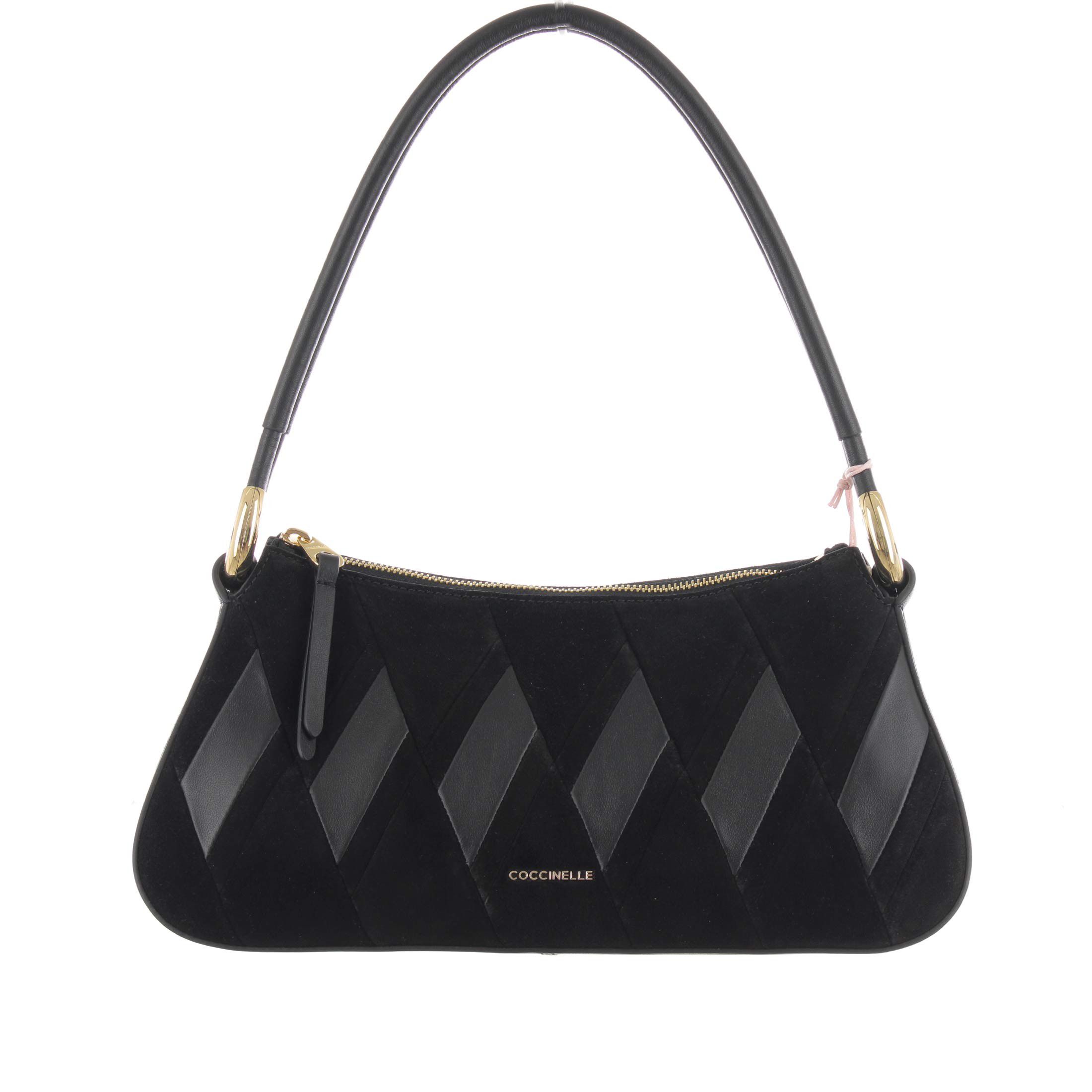 Coccinelle borsa a mano lisbet in camoscio patchwork da donna