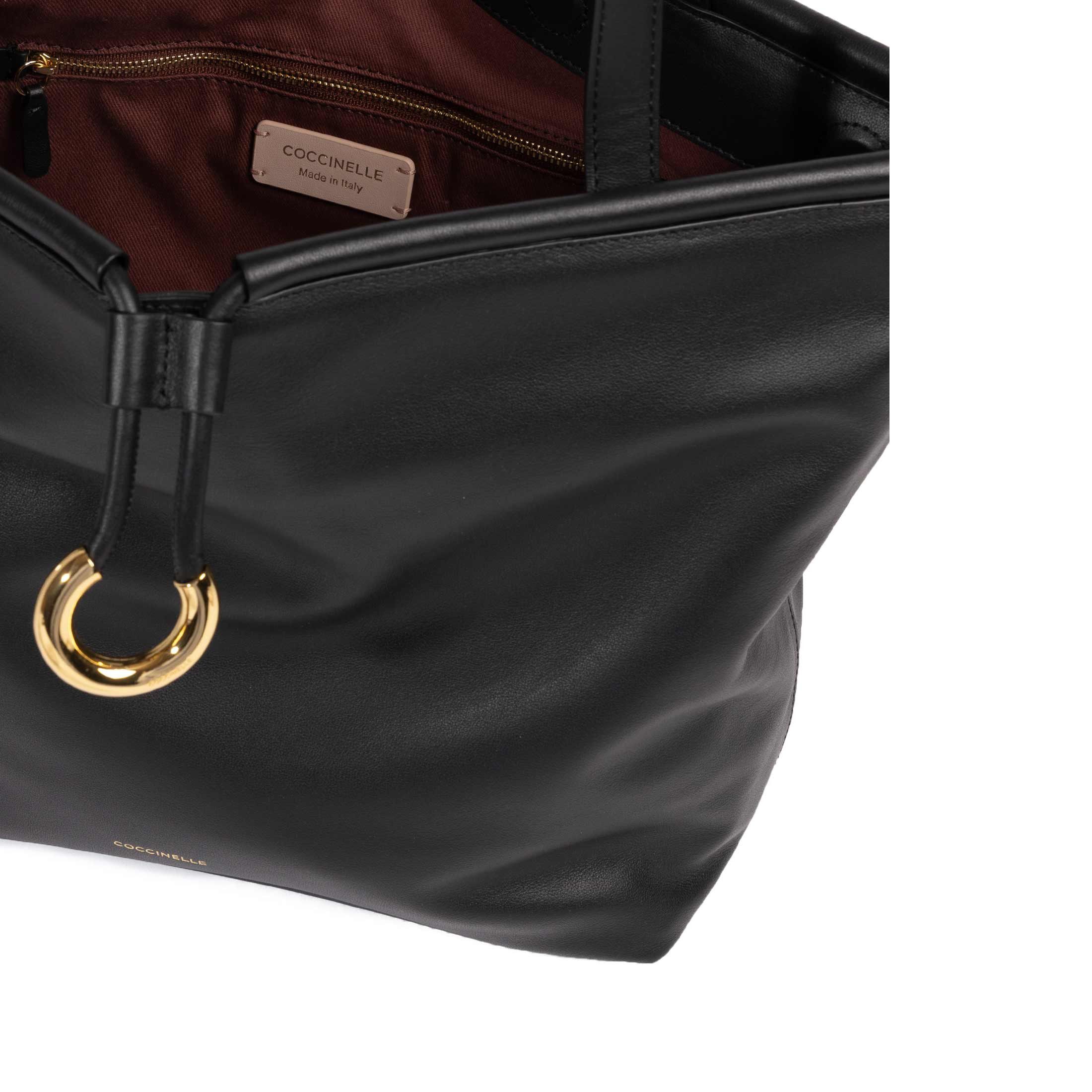 Coccinelle borsa a mano lisbet large in pelle   da donna