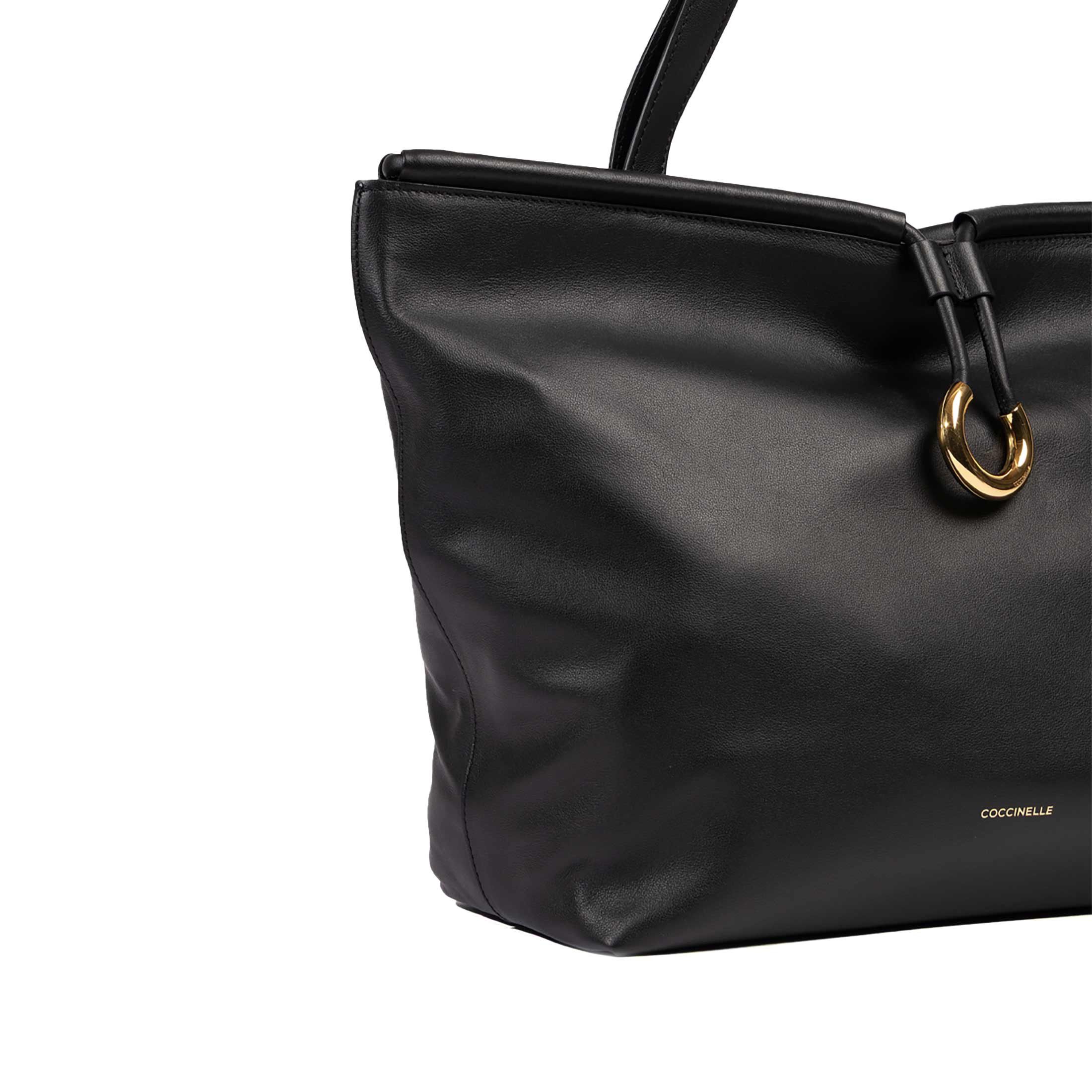 Coccinelle borsa a mano lisbet large in pelle   da donna