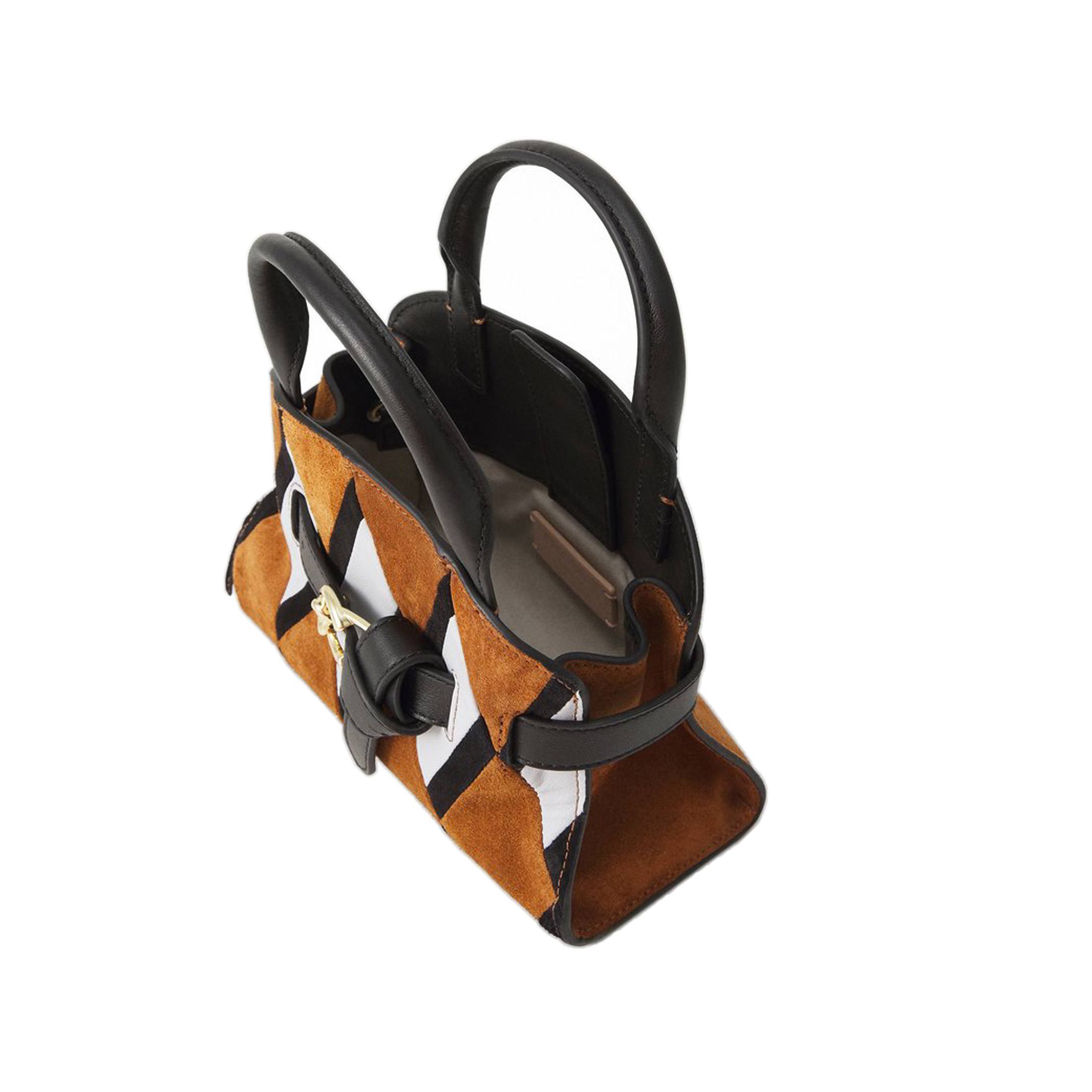 Coccinelle borsa a mano sabine small multicolor in camoscio da donna