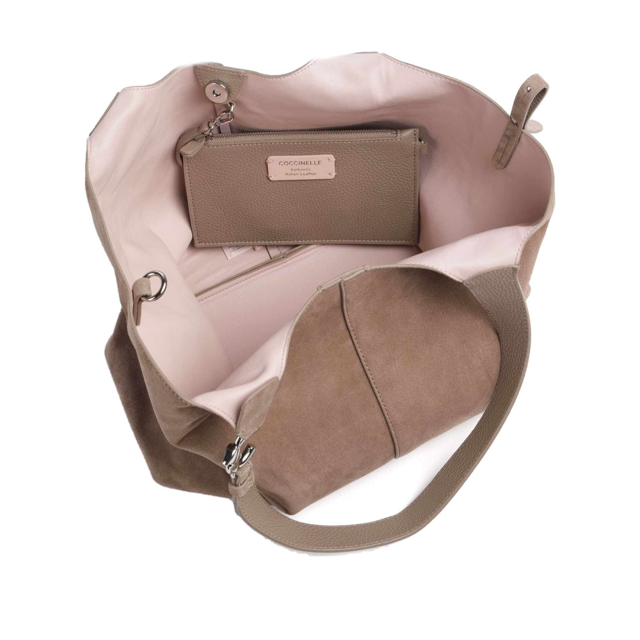 Coccinelle borsa a spalla c-easy in camoscio da donna