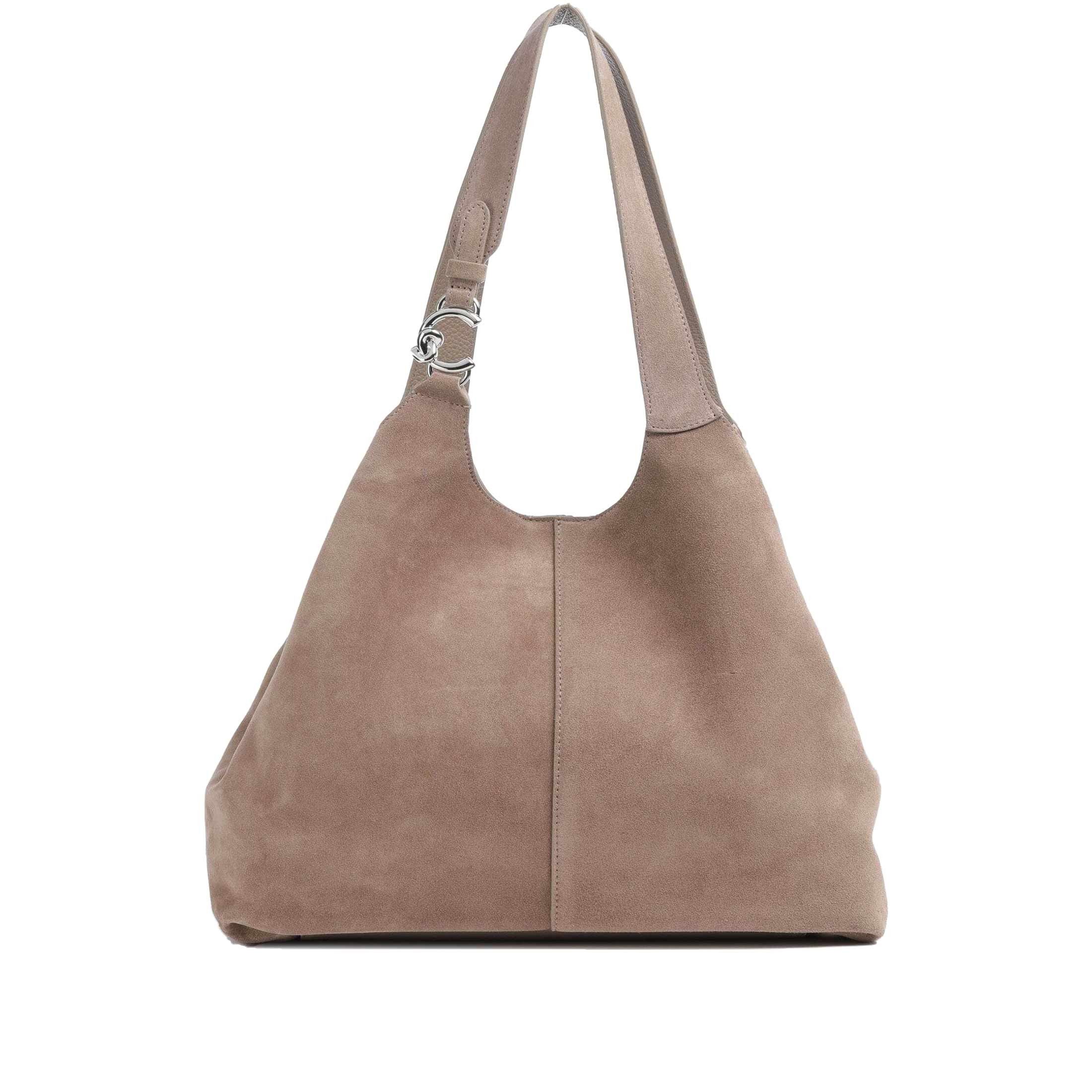 Coccinelle borsa a spalla c-easy in camoscio da donna