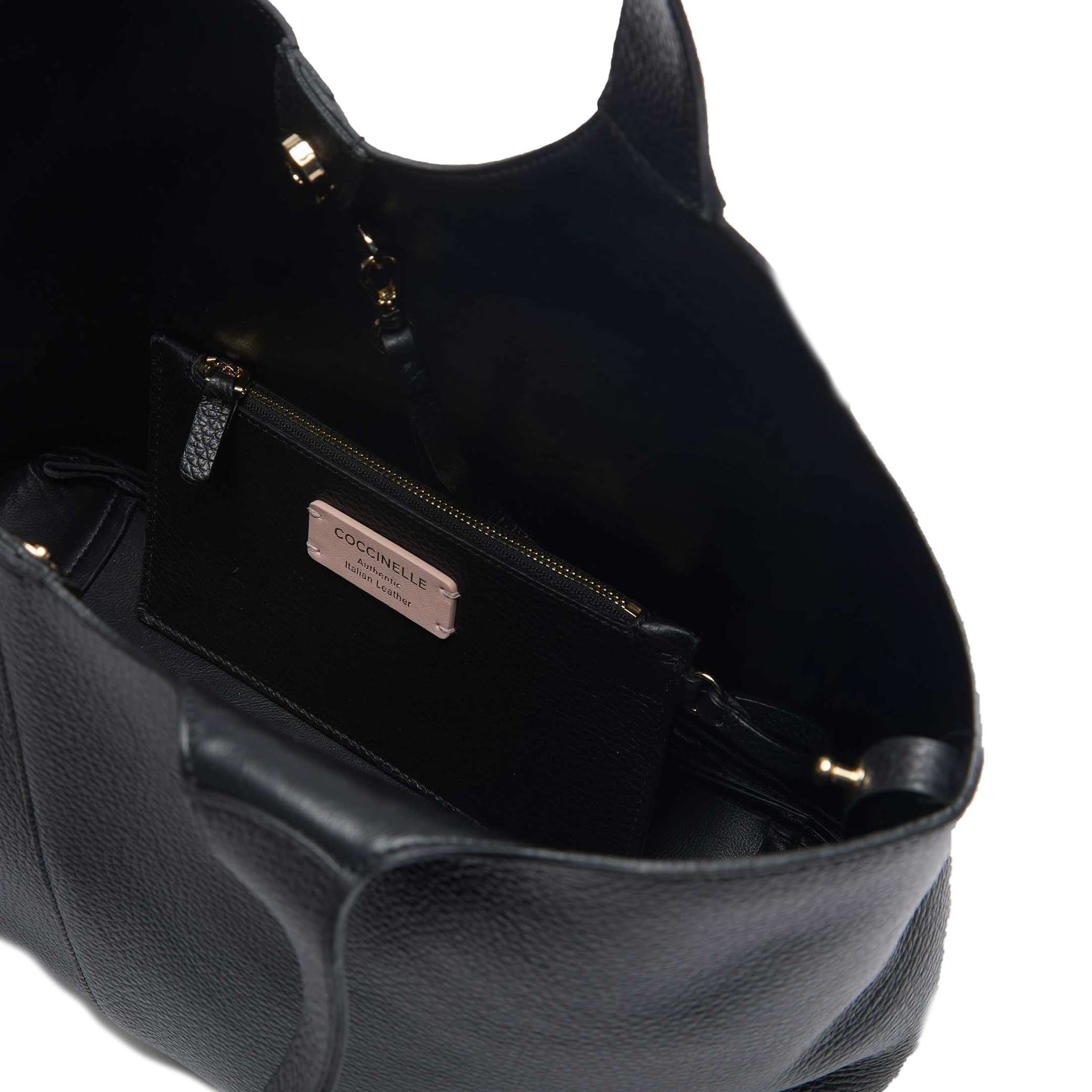 Coccinelle borsa a spalla c-easy in pelle  con grana da donna