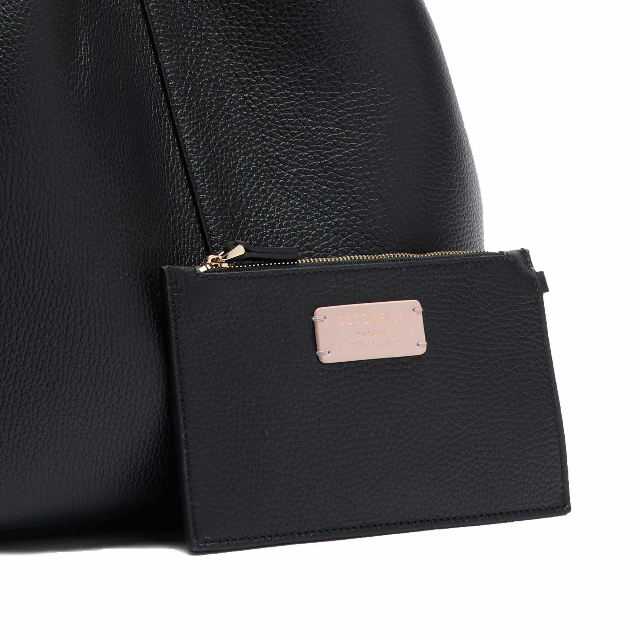 Coccinelle borsa a spalla c-easy in pelle  con grana da donna