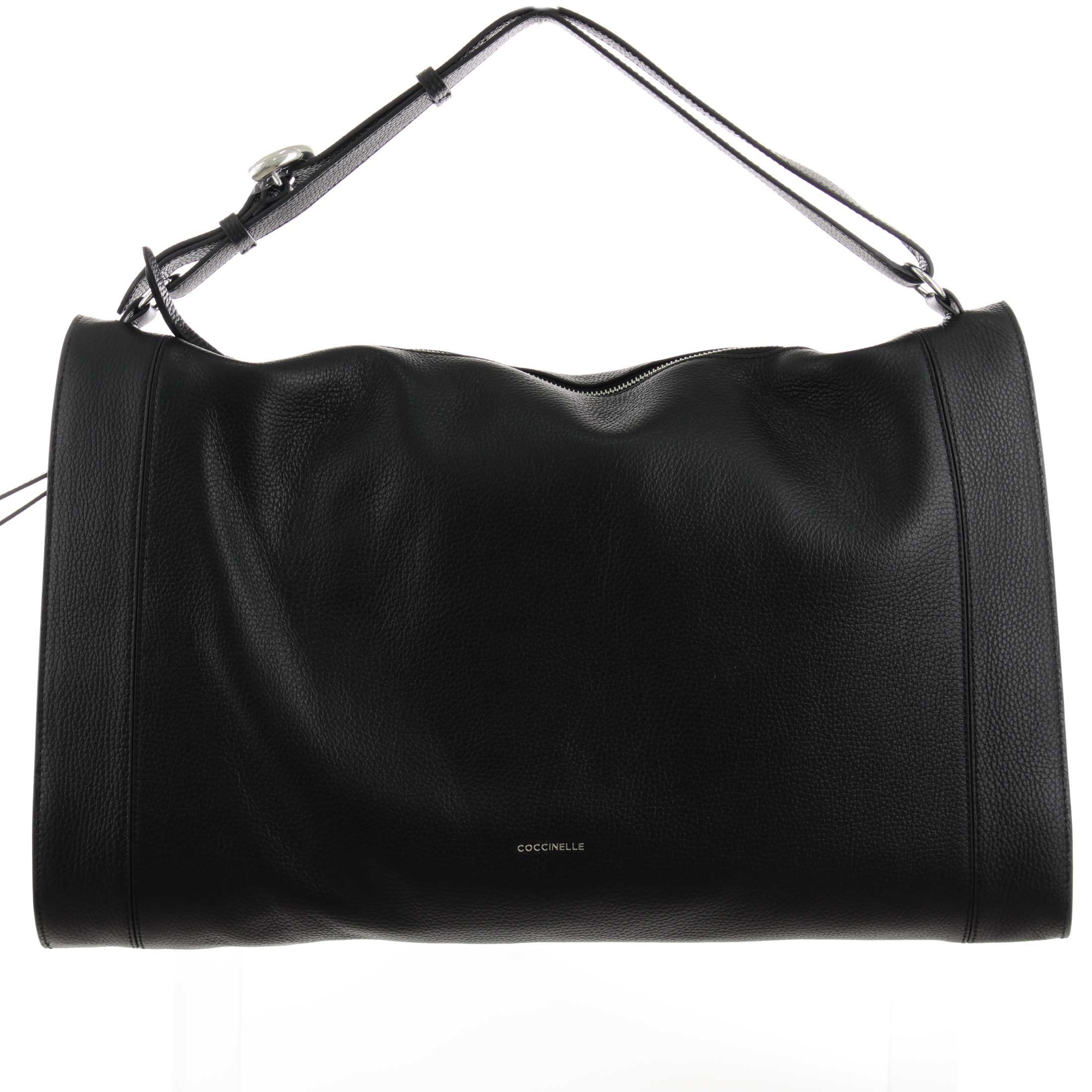 Coccinelle borsa a spalla elinor large in pelle con grana da donna