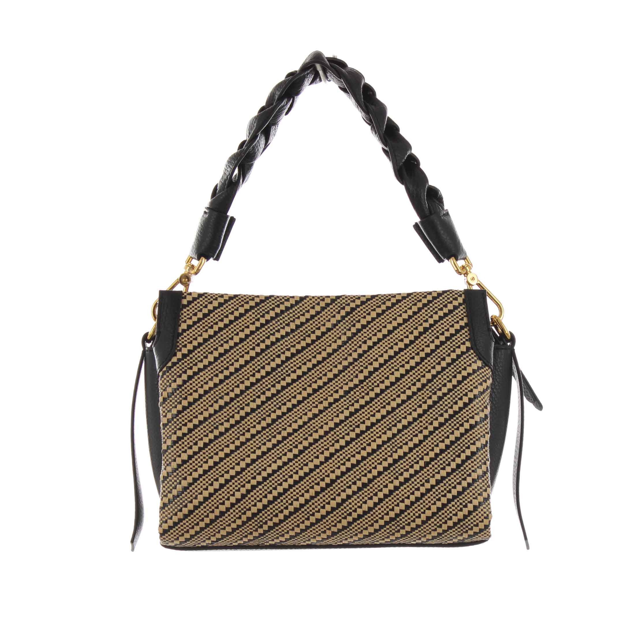 Coccinelle handbag boheme in paglia e pelle da donna