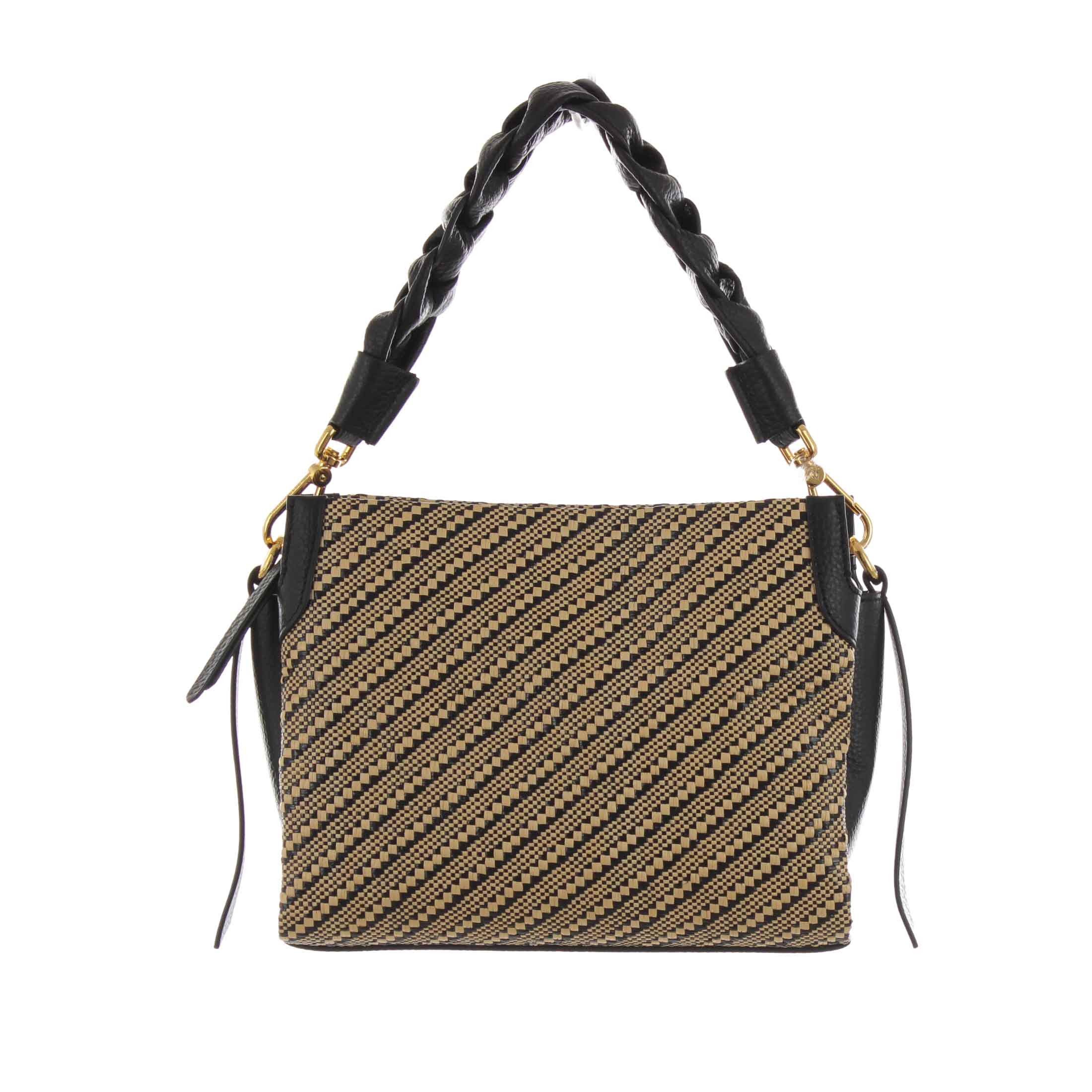 Coccinelle handbag boheme in paglia e pelle da donna