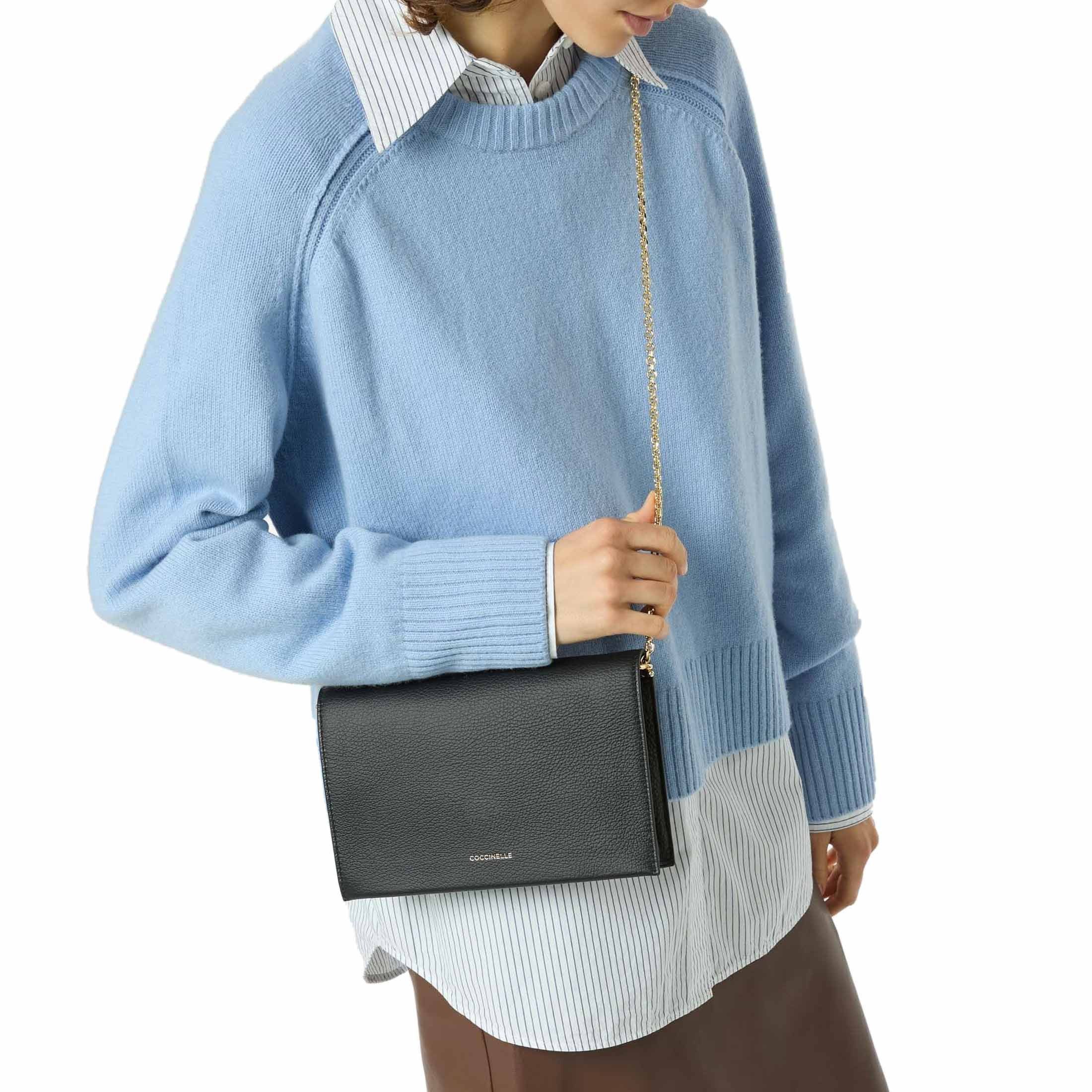 Coccinelle mini bag dandy in pelle da donna