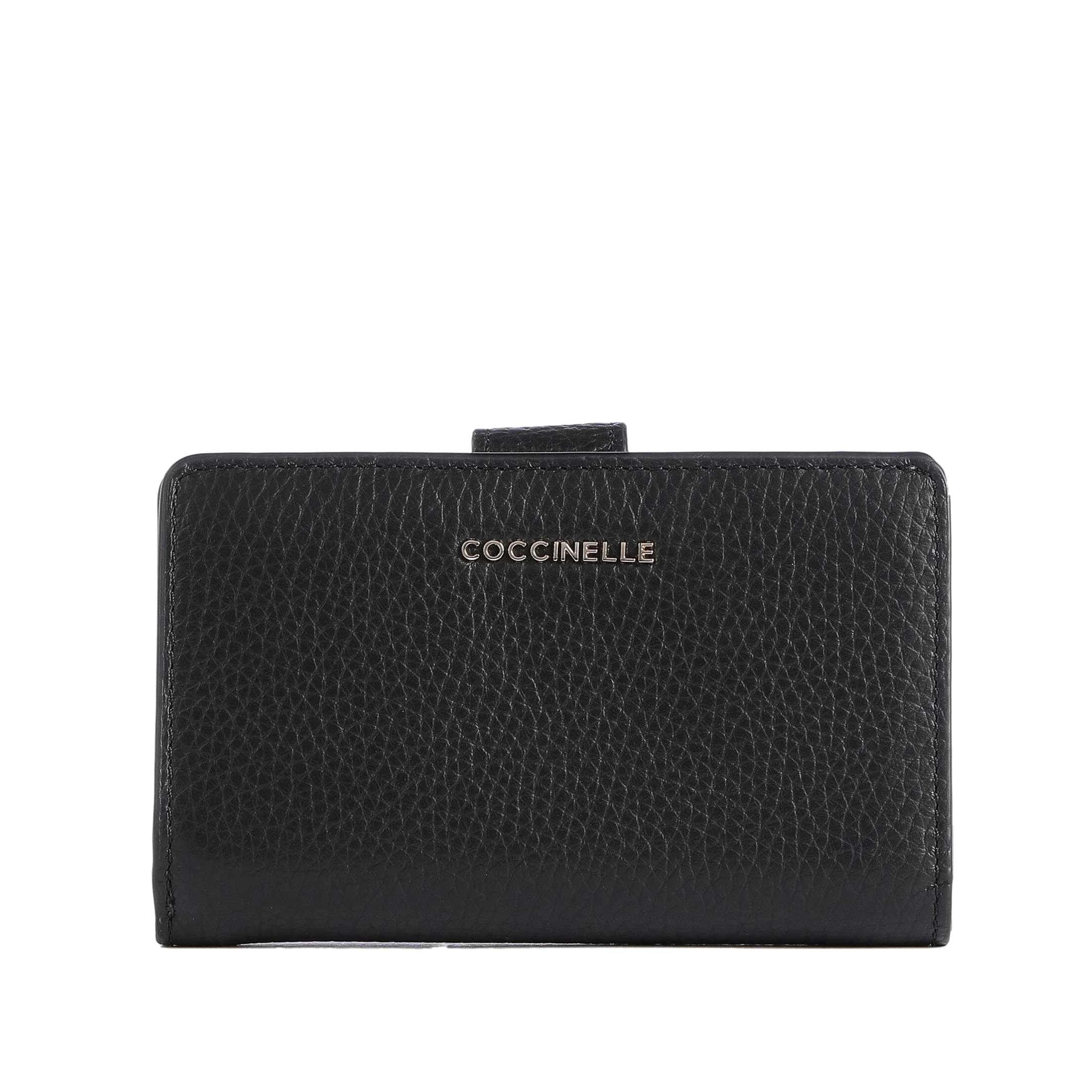 Coccinelle portafoglio metallic soft medium da donna