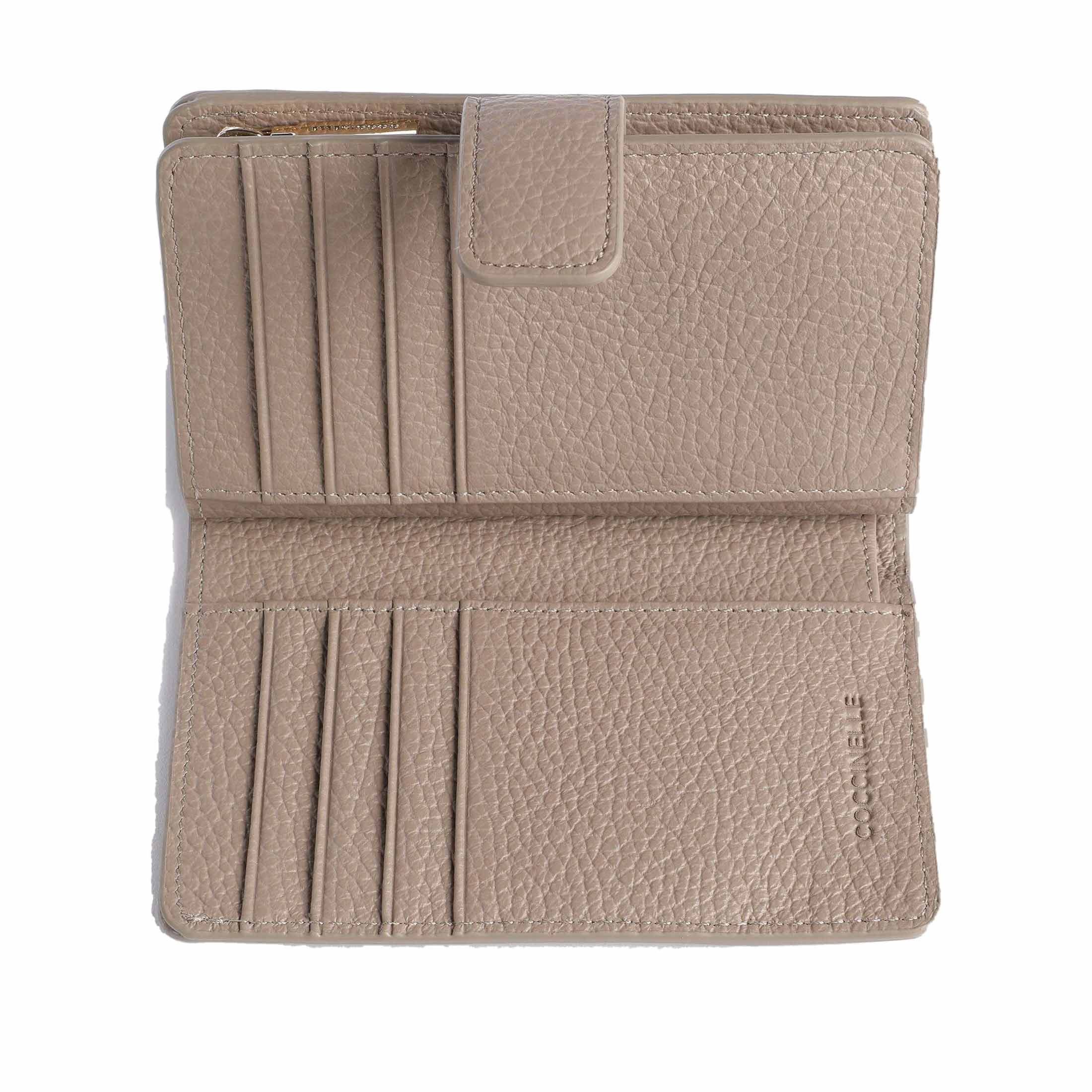 Coccinelle portafoglio metallic soft medium da donna