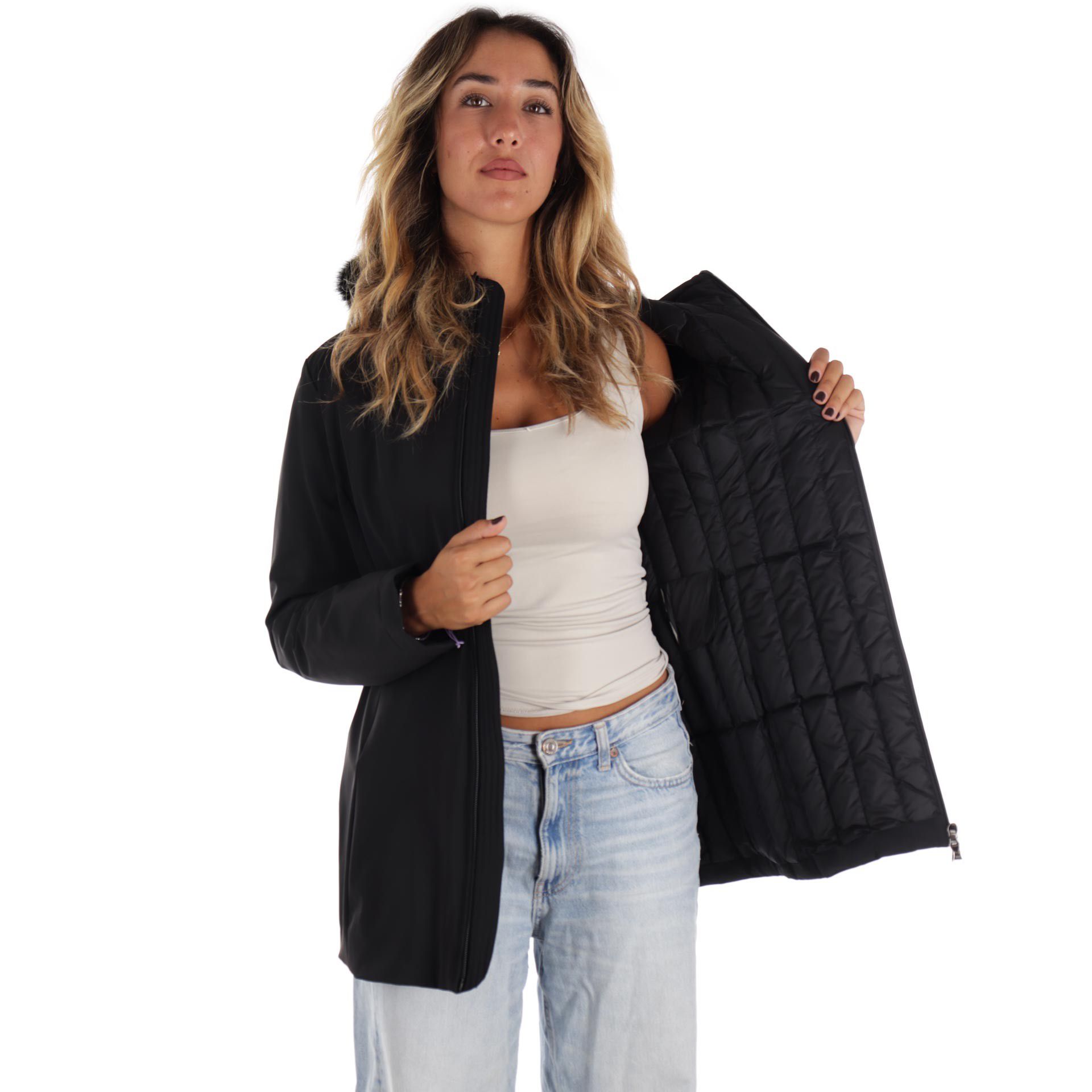 Colmar piumino impermeabile con pelliccia sintetica da donna
