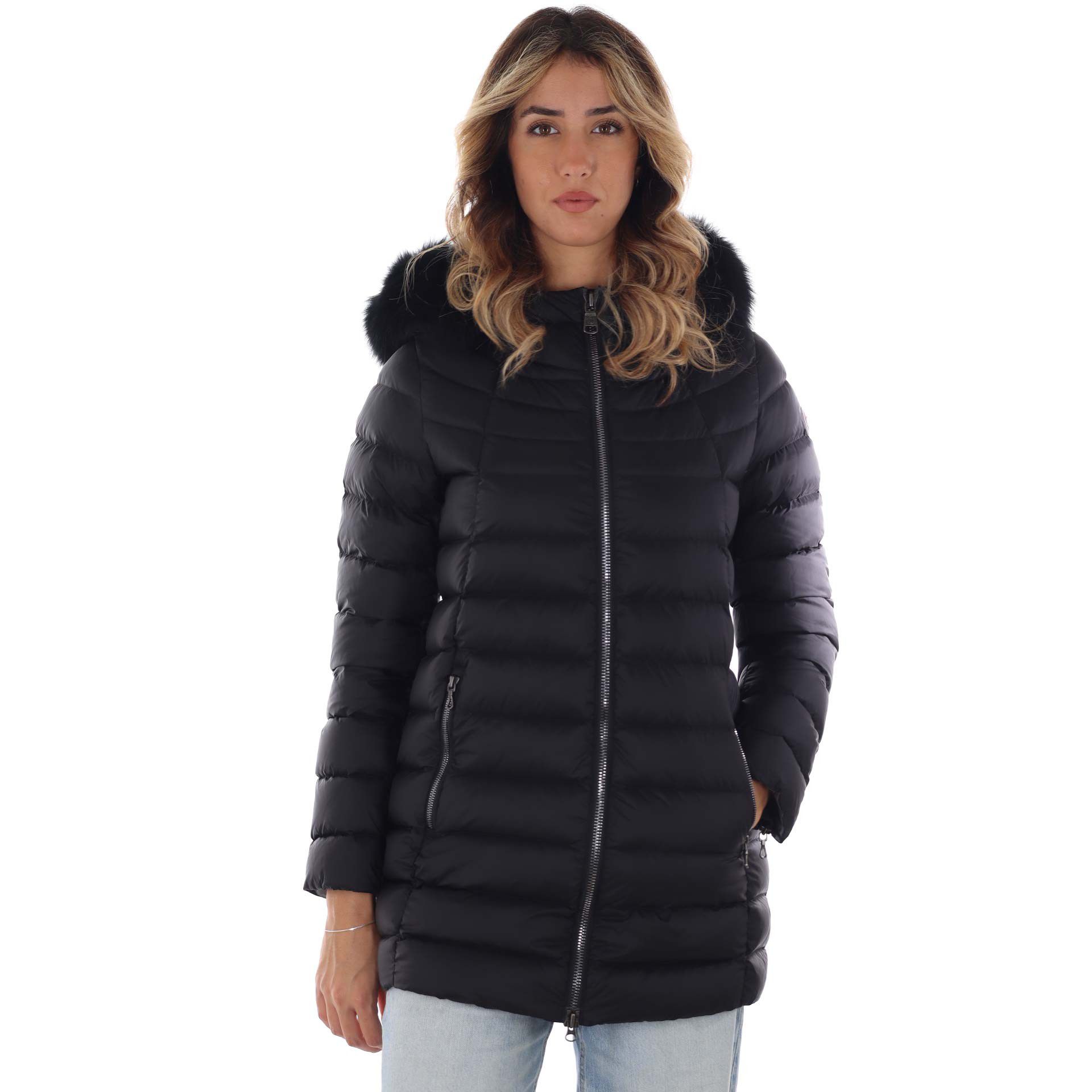 Colmar piumino lungo con pelliccia sintetica da donna