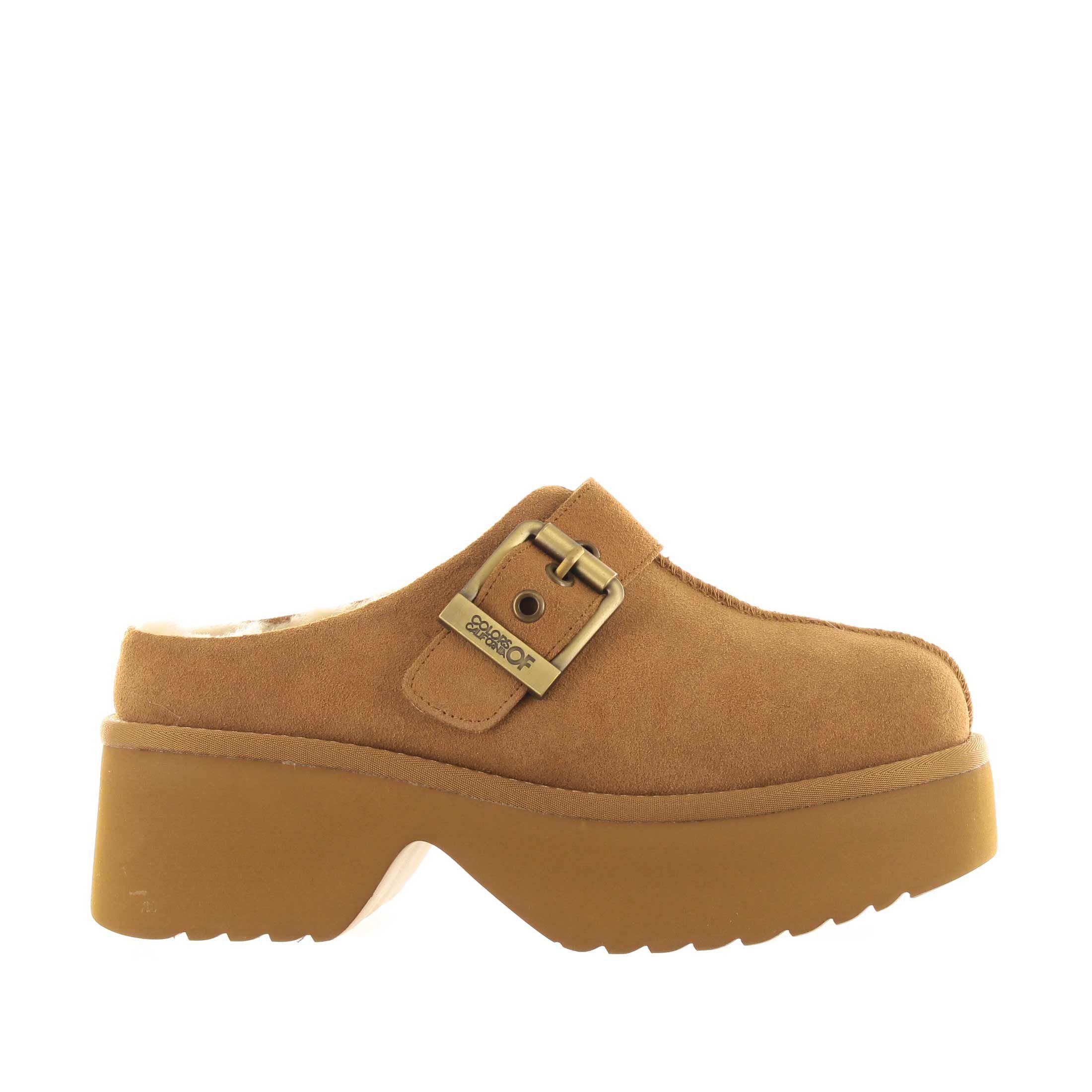 Colors of california clogform sabot in camoscio da donna