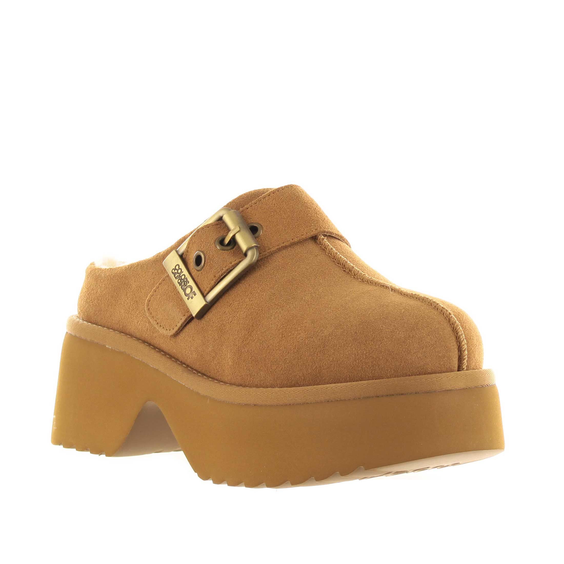 Colors of california clogform sabot in camoscio da donna