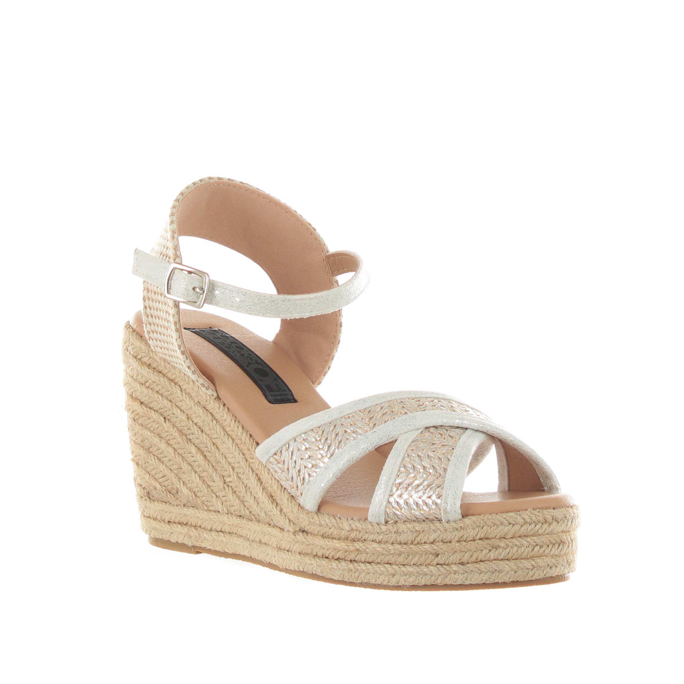 Colors of california espadrillas in rafia laminata da donna