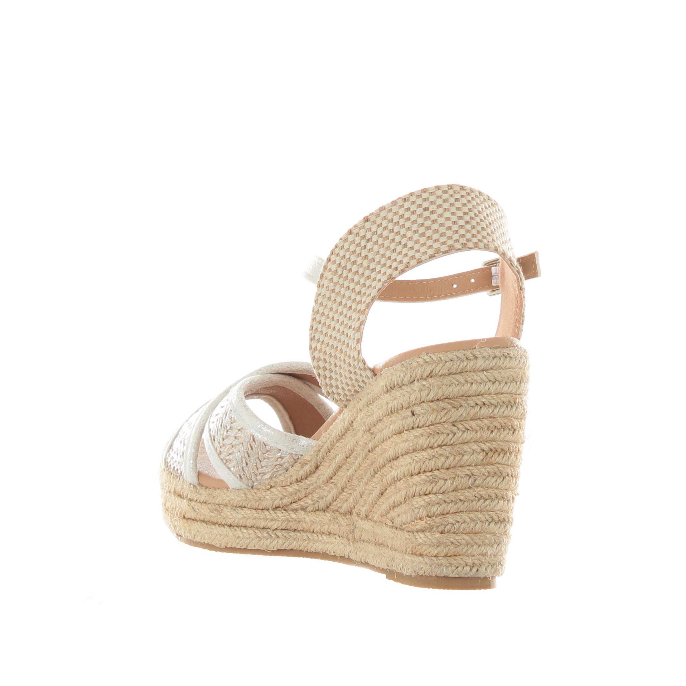 Colors of california espadrillas in rafia laminata da donna