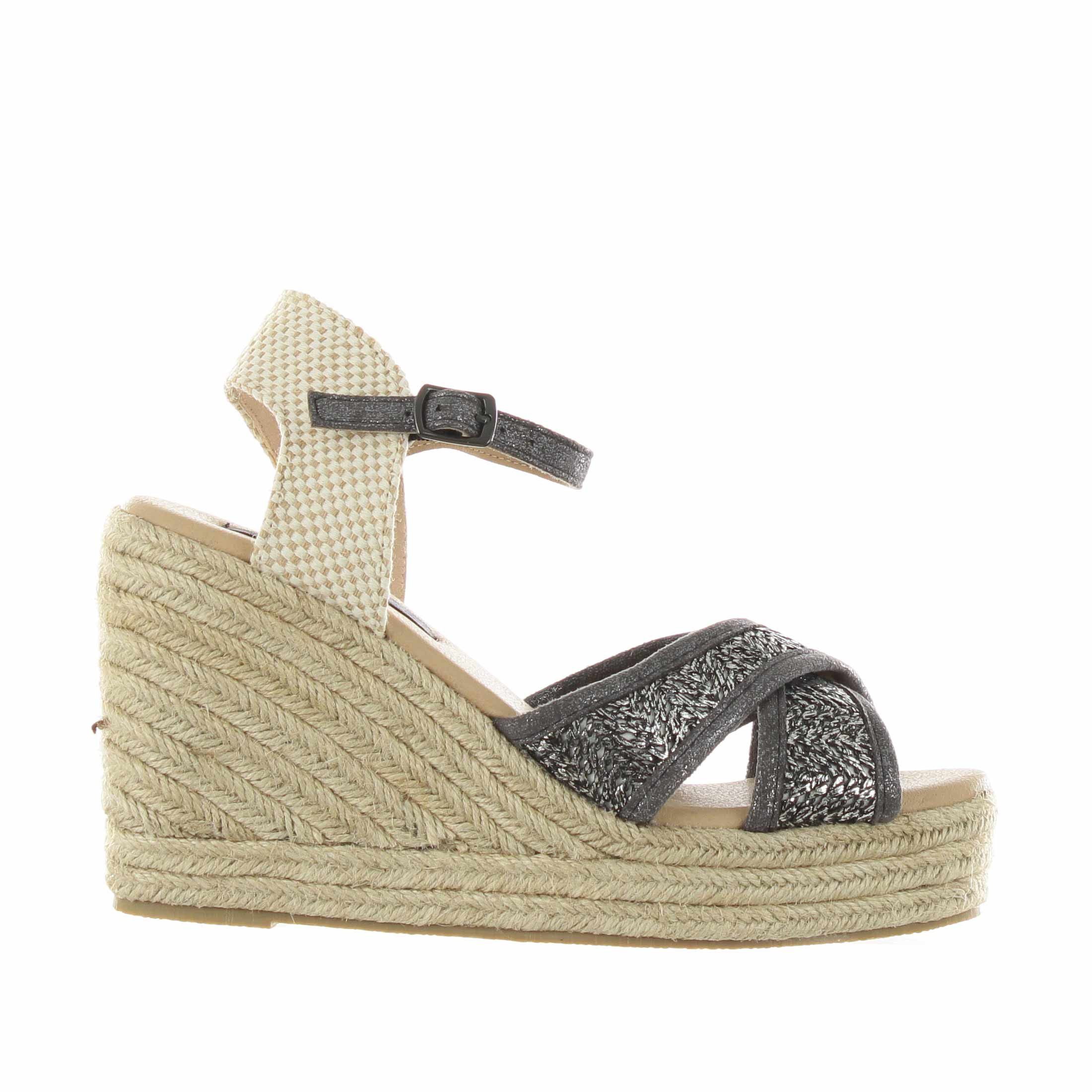 Colors of california espadrillas in rafia laminata da donna