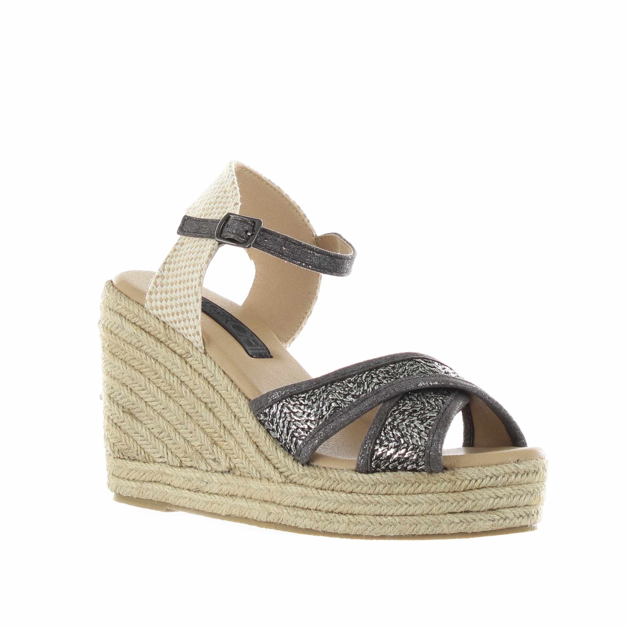 Colors of california espadrillas in rafia laminata da donna