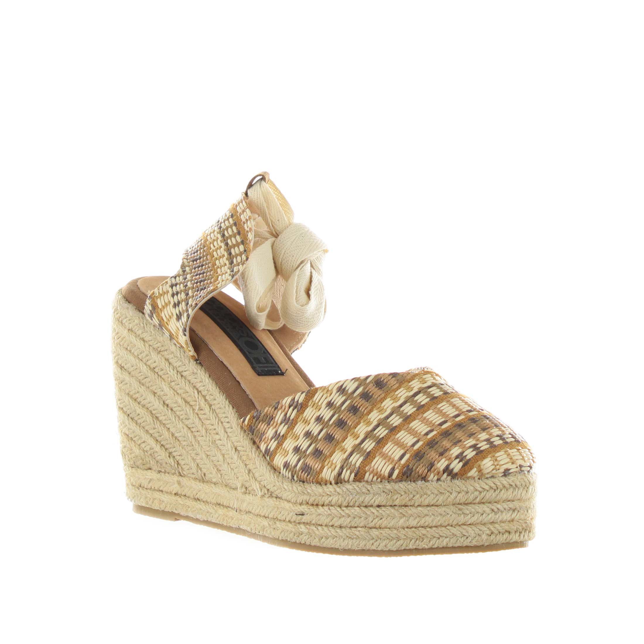 Colors of california espadrillas in rafia multicolor  da donna