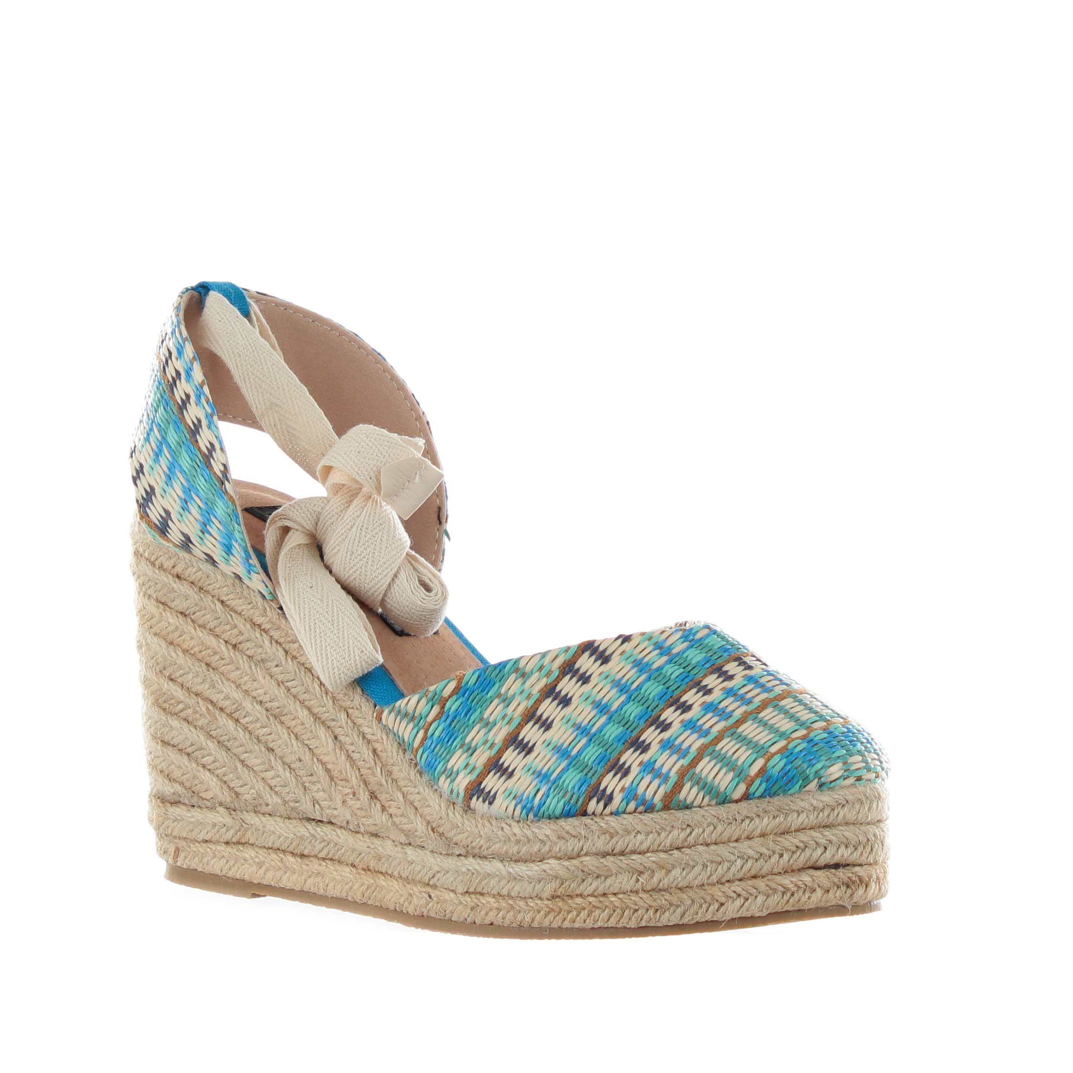Colors of california espadrillas in rafia multicolor  da donna