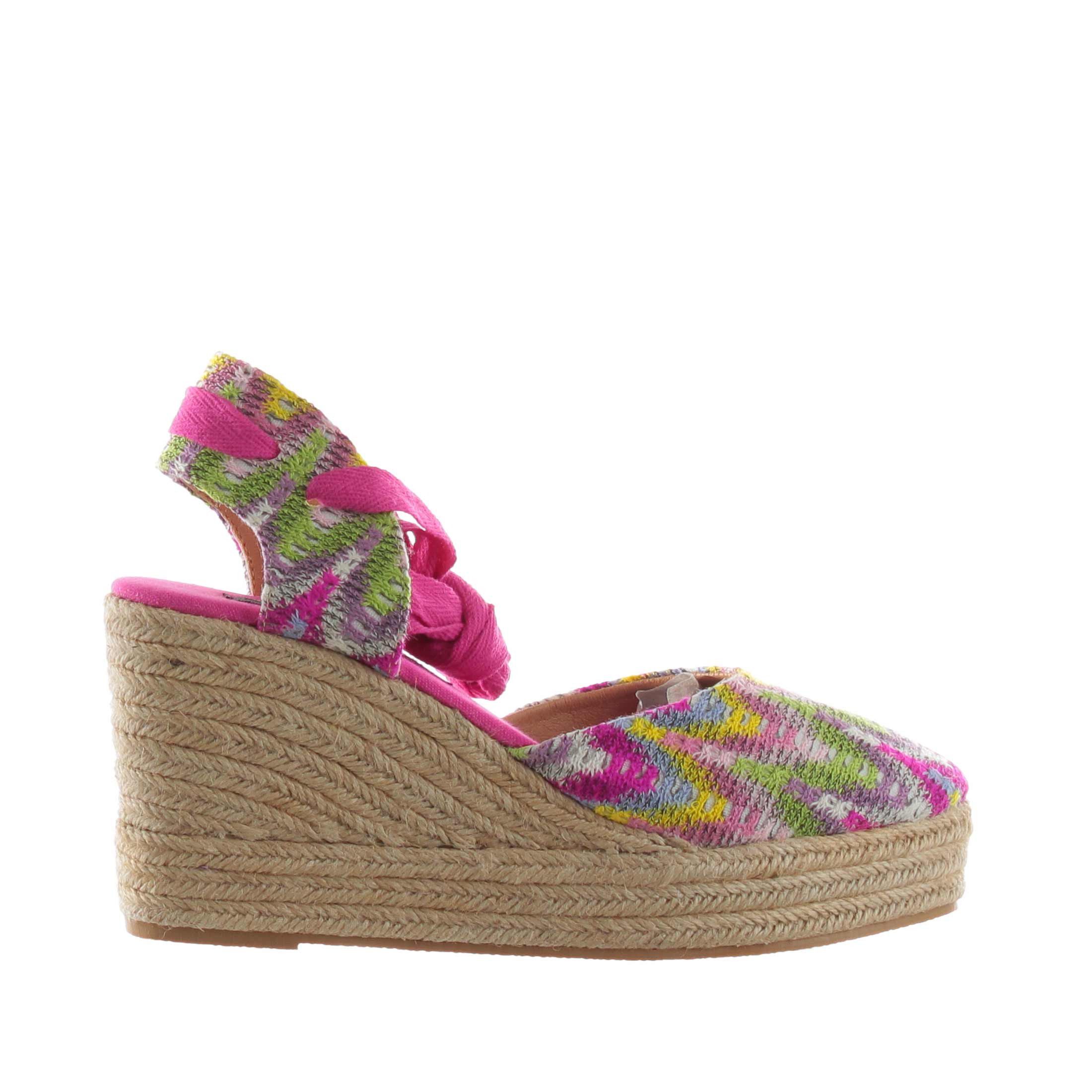 Colors of california espadrillas in tessuto con zeppa da donna