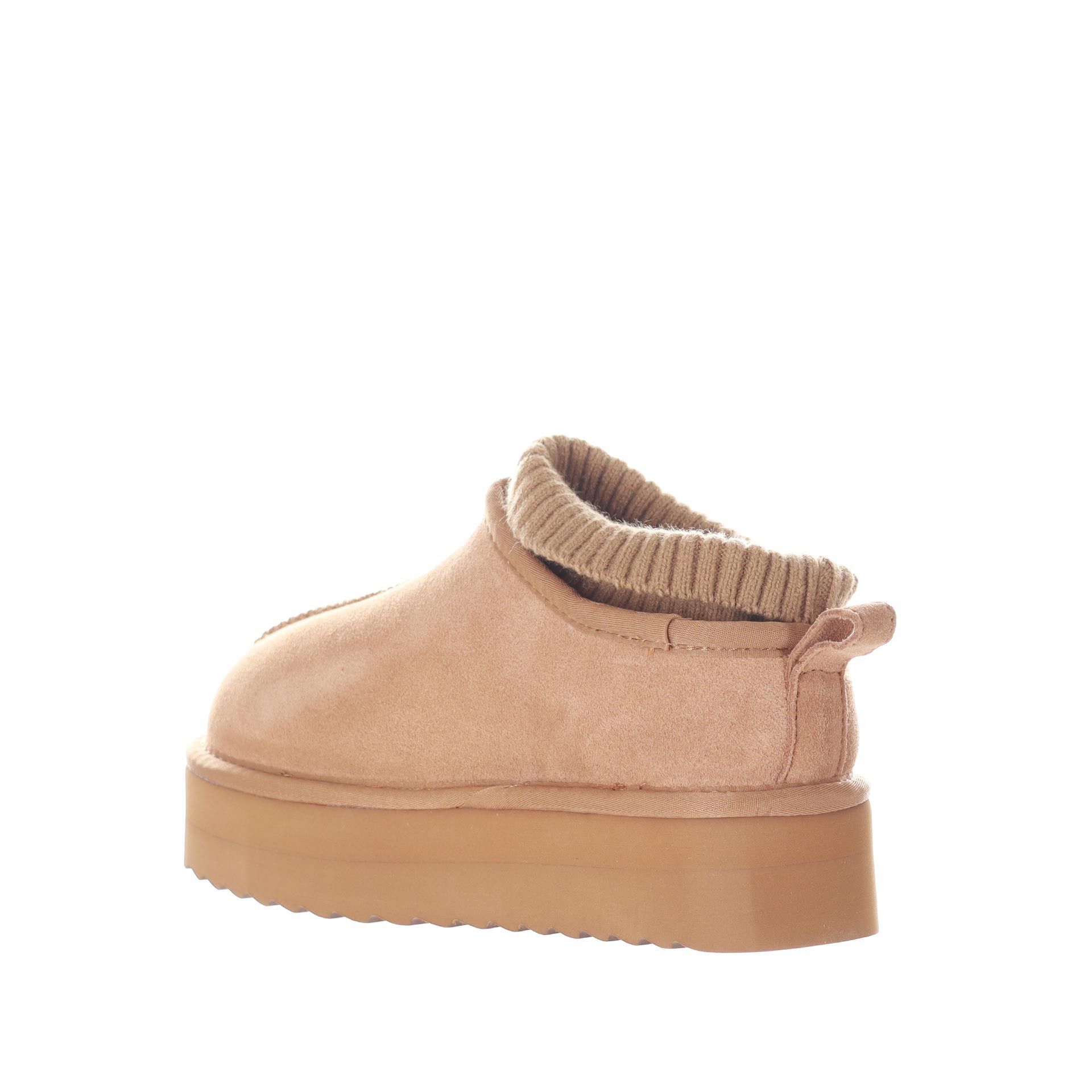 Colors of california sabot calzino platform in camoscio e lana da donna