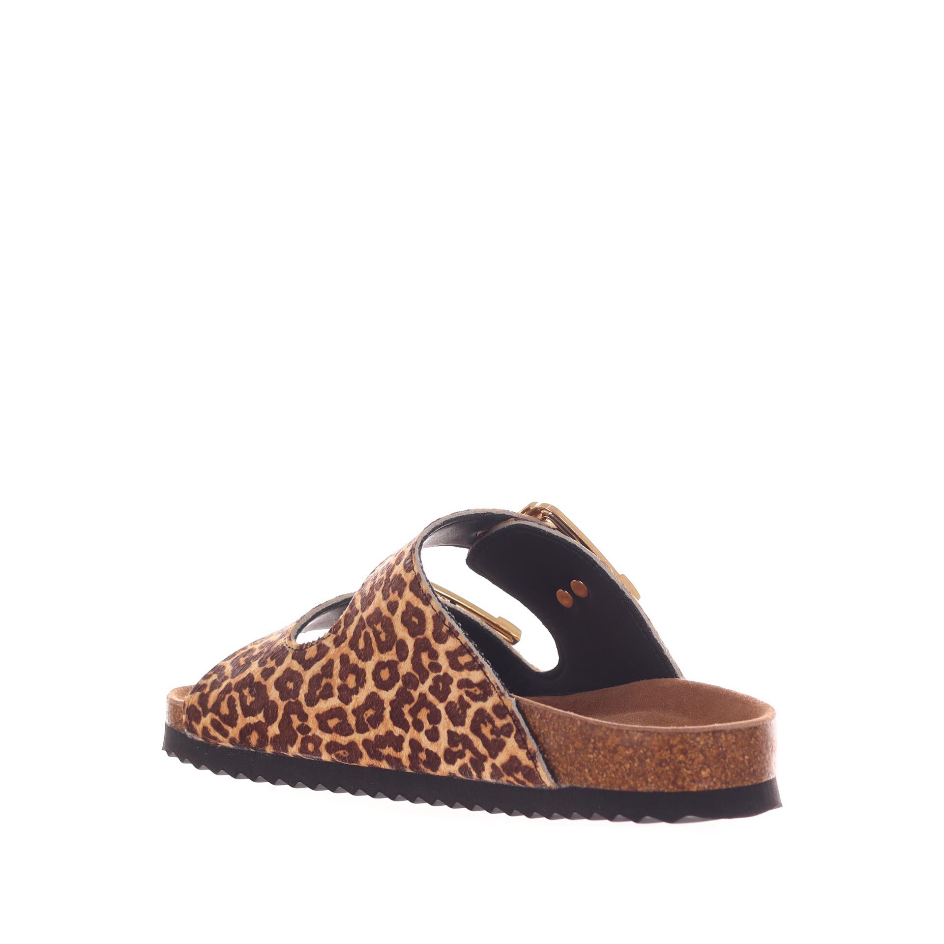 Colors of california sandalo doppia fascia in cavallino da donna