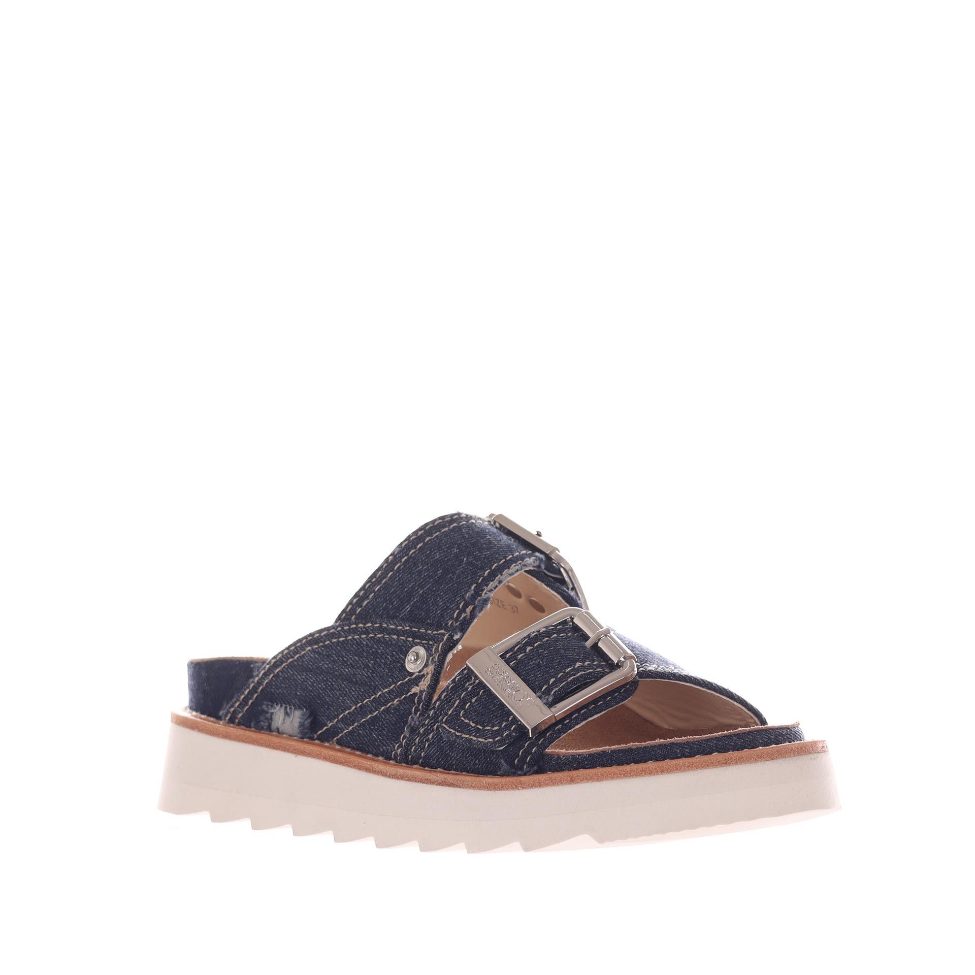 Colors of california sandalo platform in denim  da donna