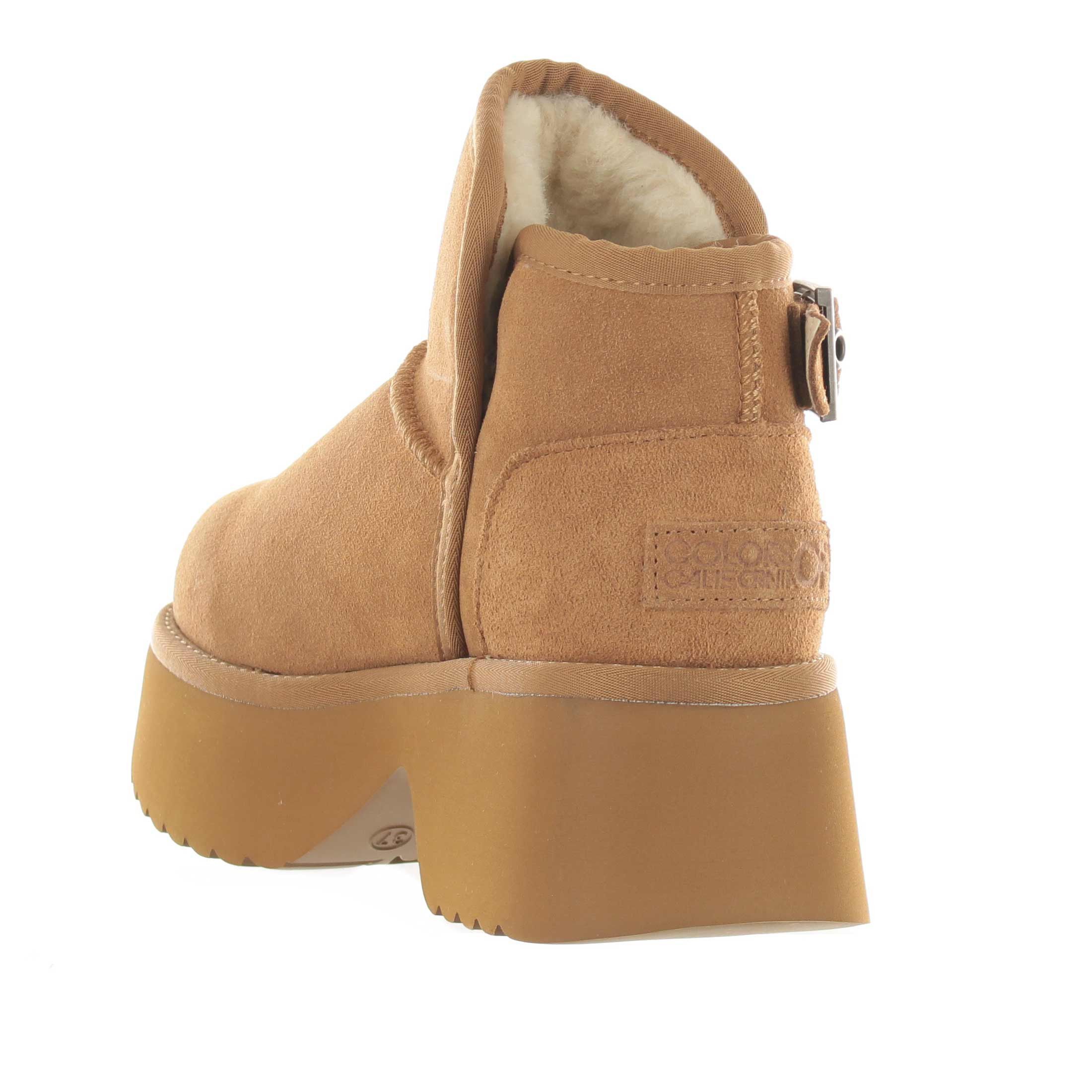 Colors of california stivaletto basic clogform in camoscio da donna